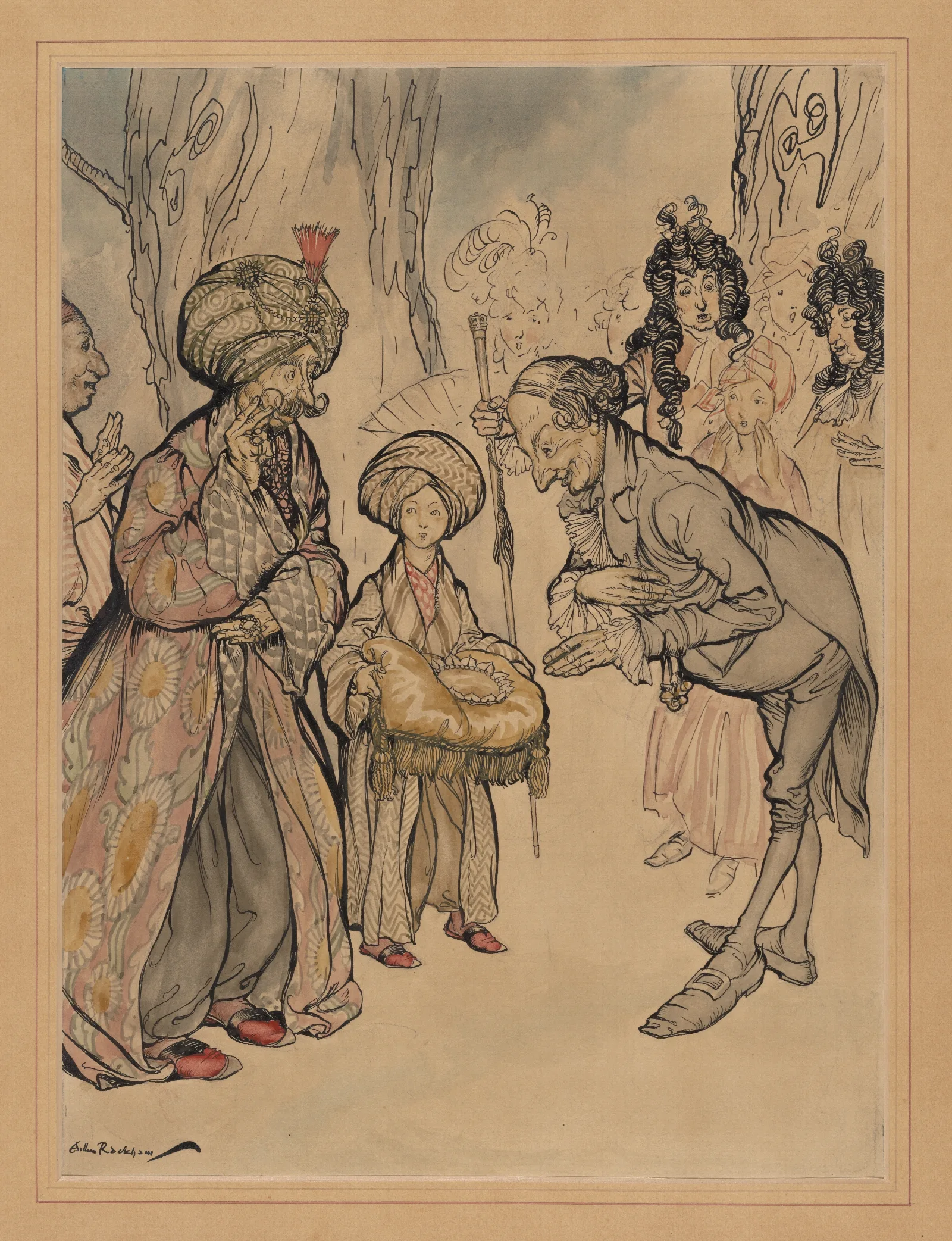 Peter Pan My Lord Duke Wall Art by Arthur Rackham - Canvas Print