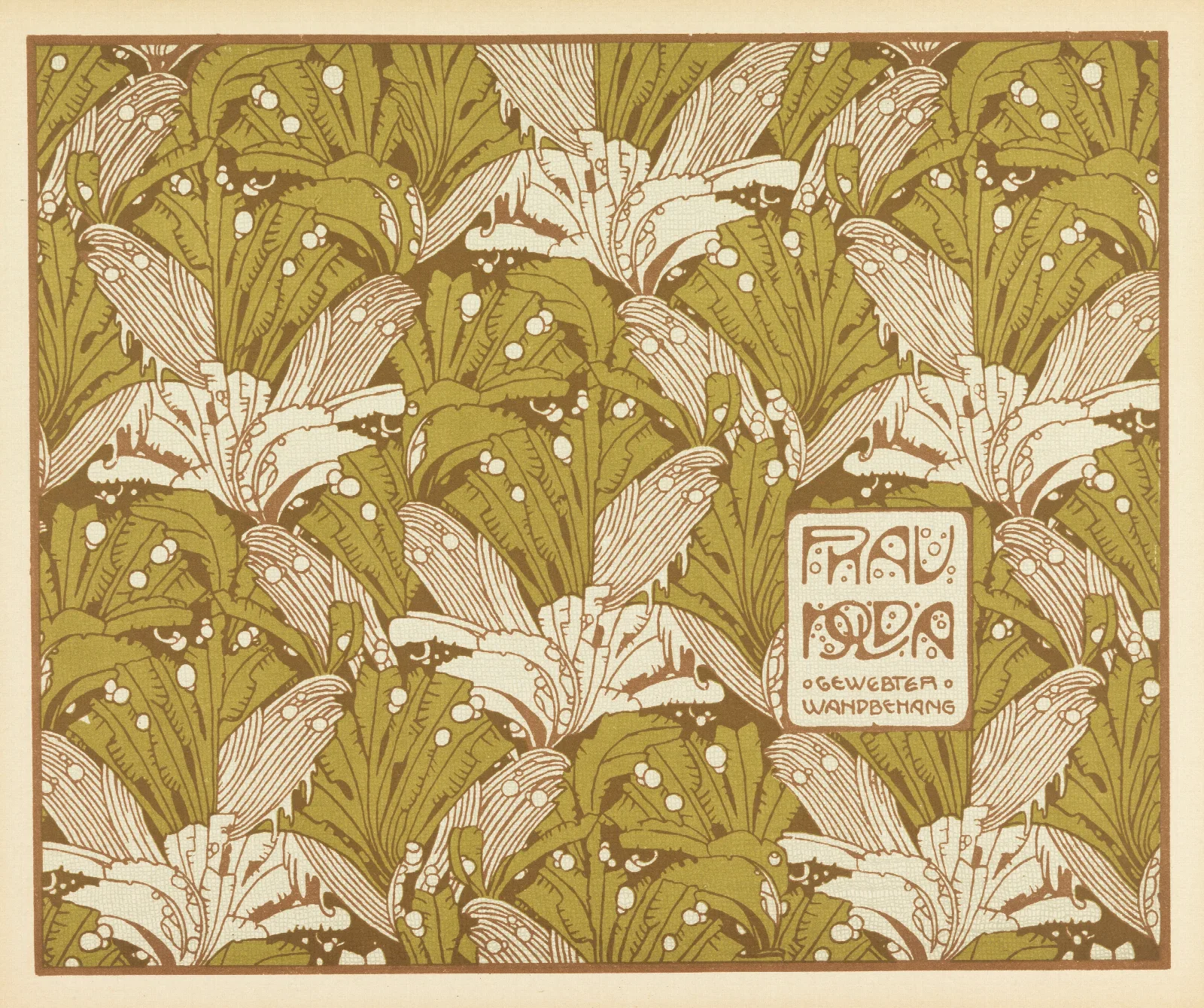 Frau Nolda Gewebter Wandbehang Madame Nolda Woven Wall Hanging Wall Art by Koloman Moser - Canvas Print