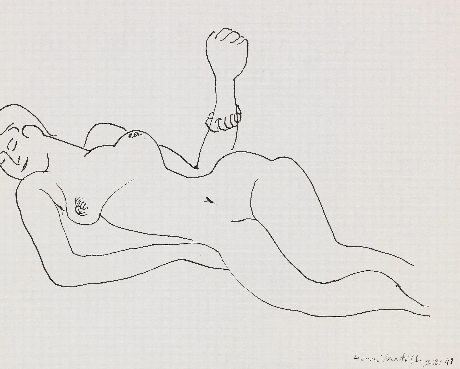 Nude 47 Wall Art by Henri Matisse - Canvas Print