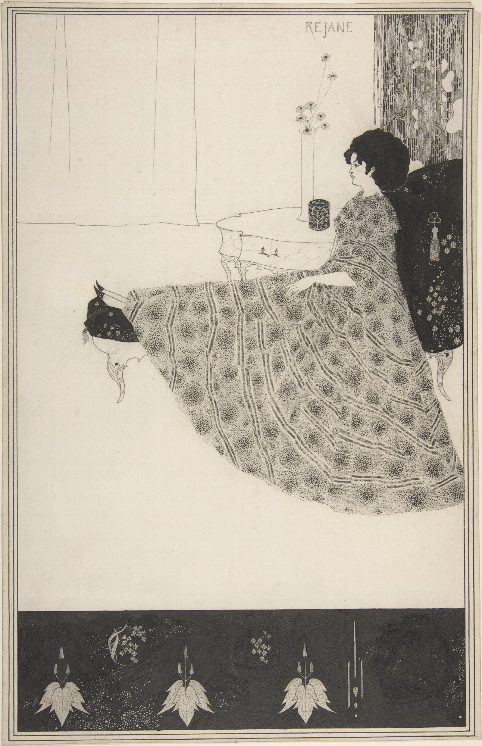 Madame Rejane Wall Art by Aubrey Vincent Beardsley - Canvas Print