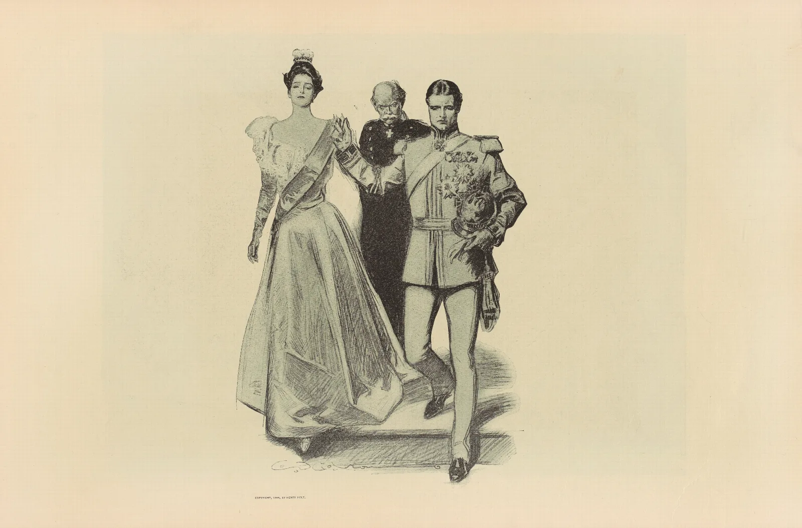 Illustration 248 by Charles Dana Gibson Wall Art by Charles Dana Gibson - Canvas Print