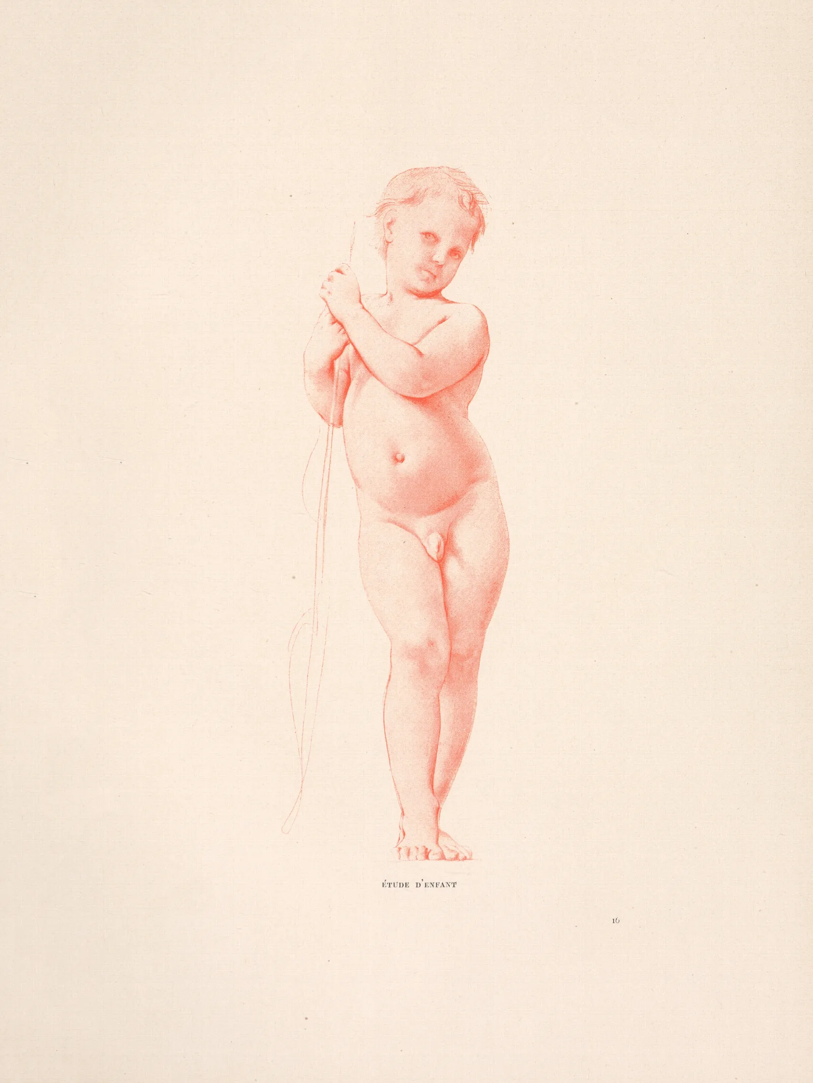 Etude Denfant 9 Wall Art by William Bouguereau - Canvas Print