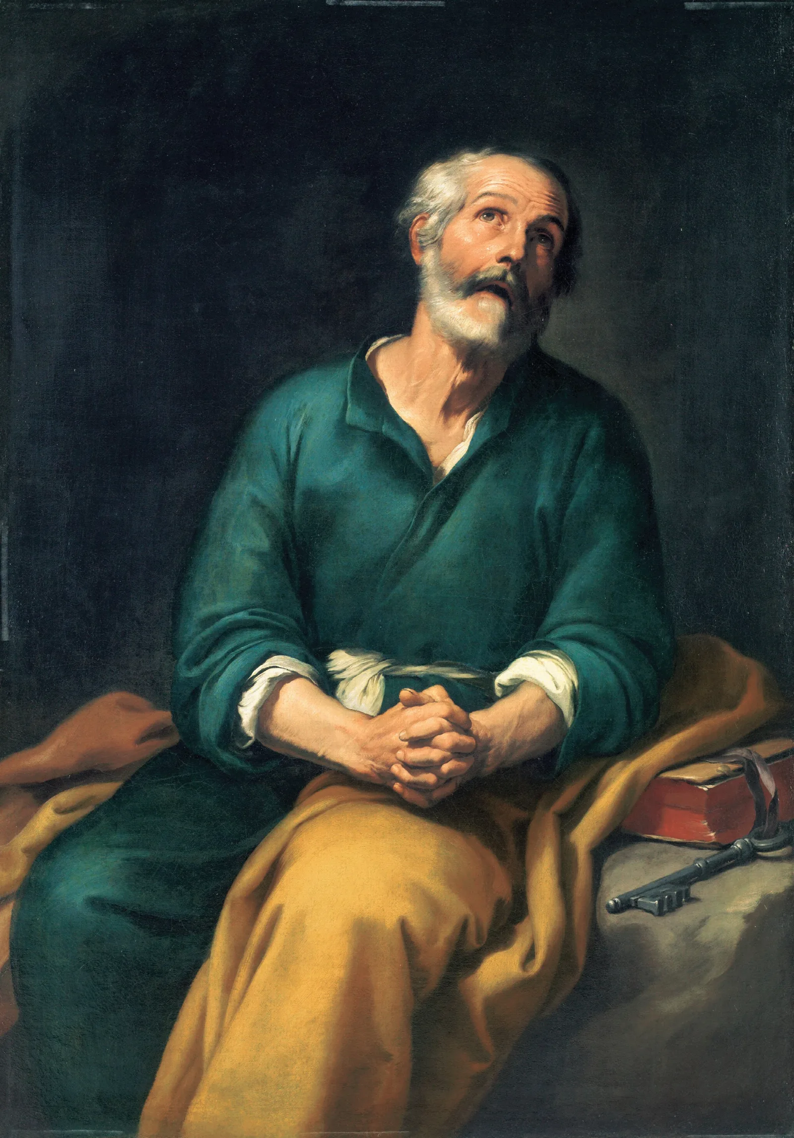 Saint Peter In Tears Wall Art by Bartolomé Estebán Murillo - Canvas Print