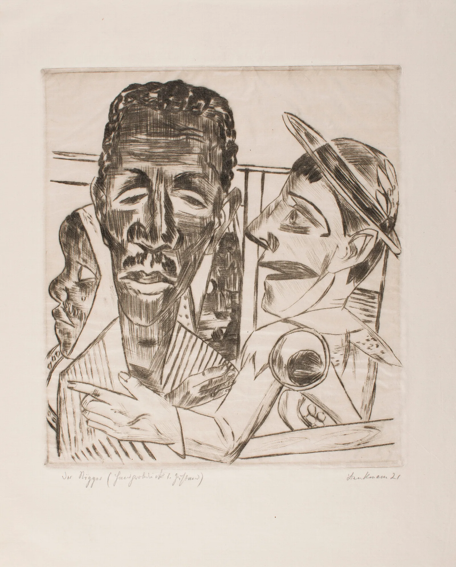 The Negro Plate 6 From The Portfolio Annual Fair Wall Art by Max Beckmann - Canvas Print