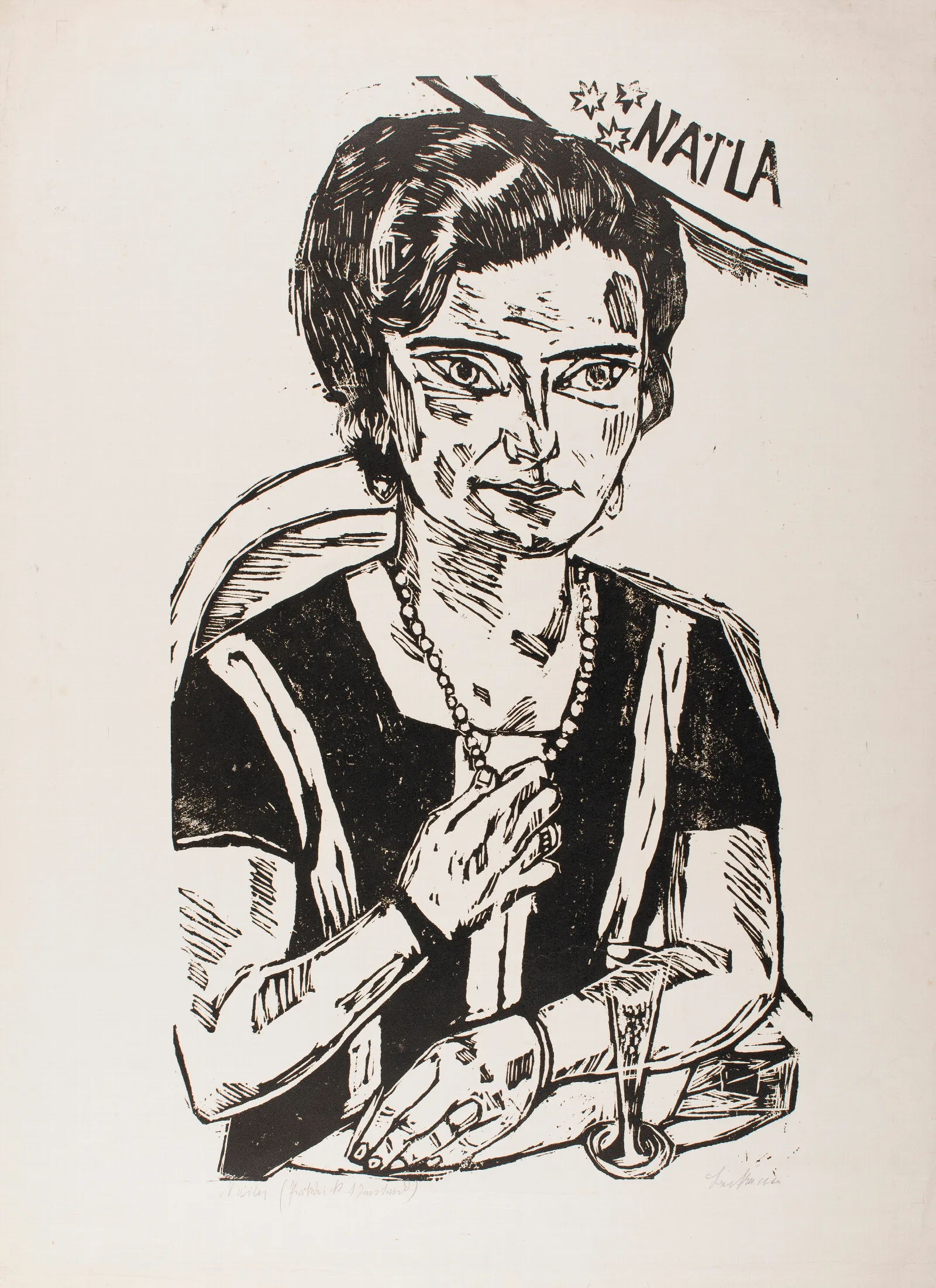 Portrait Of Frau H M Naila Wall Art by Max Beckmann - Canvas Print