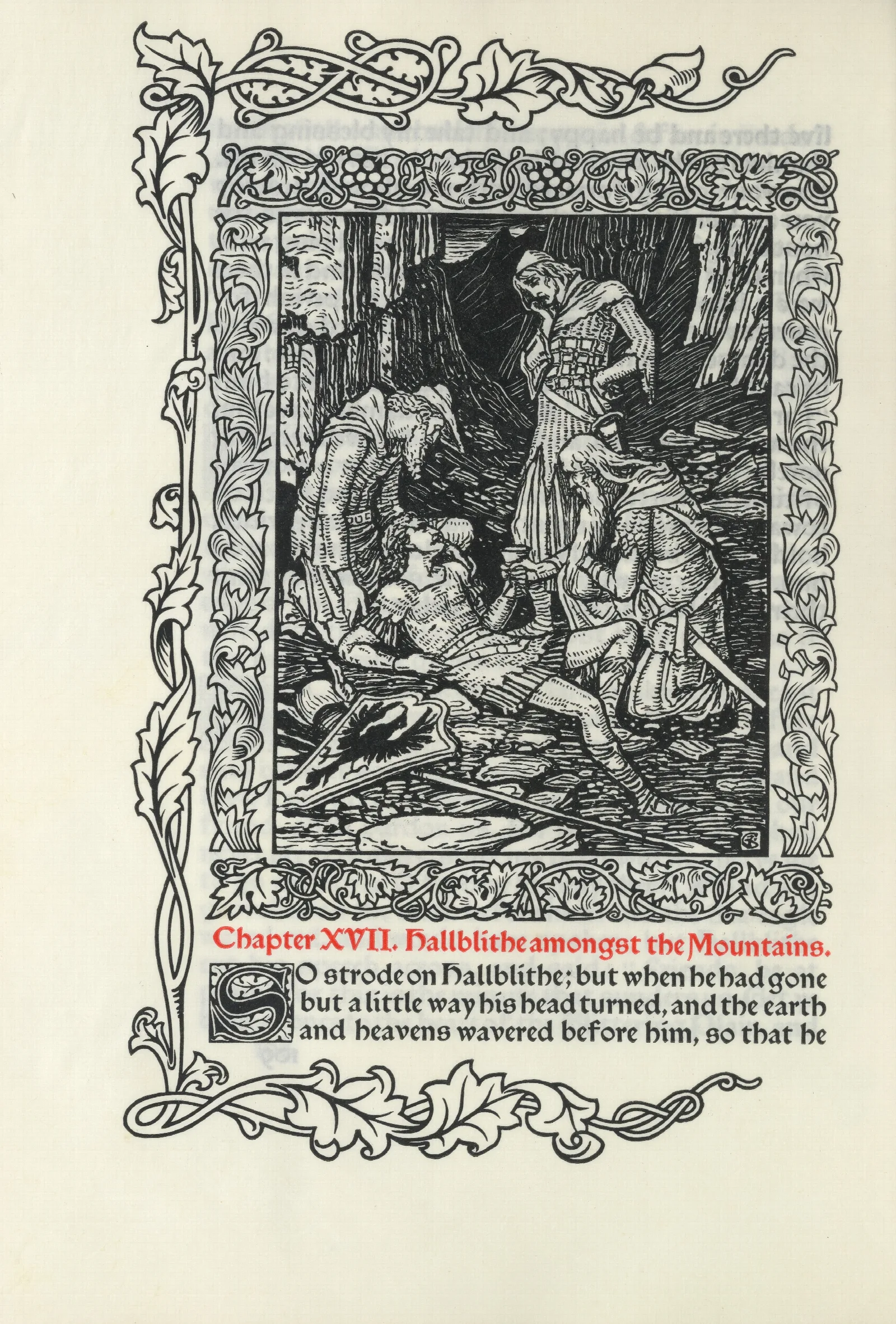 Chapter Xvii Hallblithe Amongst The Mountains Wall Art by Walter Crane - Canvas Print