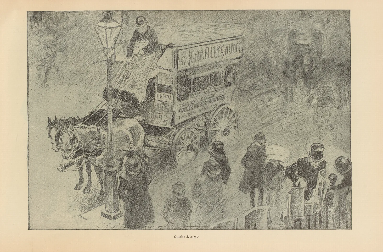 Outside Morleys 2 Wall Art by Charles Dana Gibson - Canvas Print