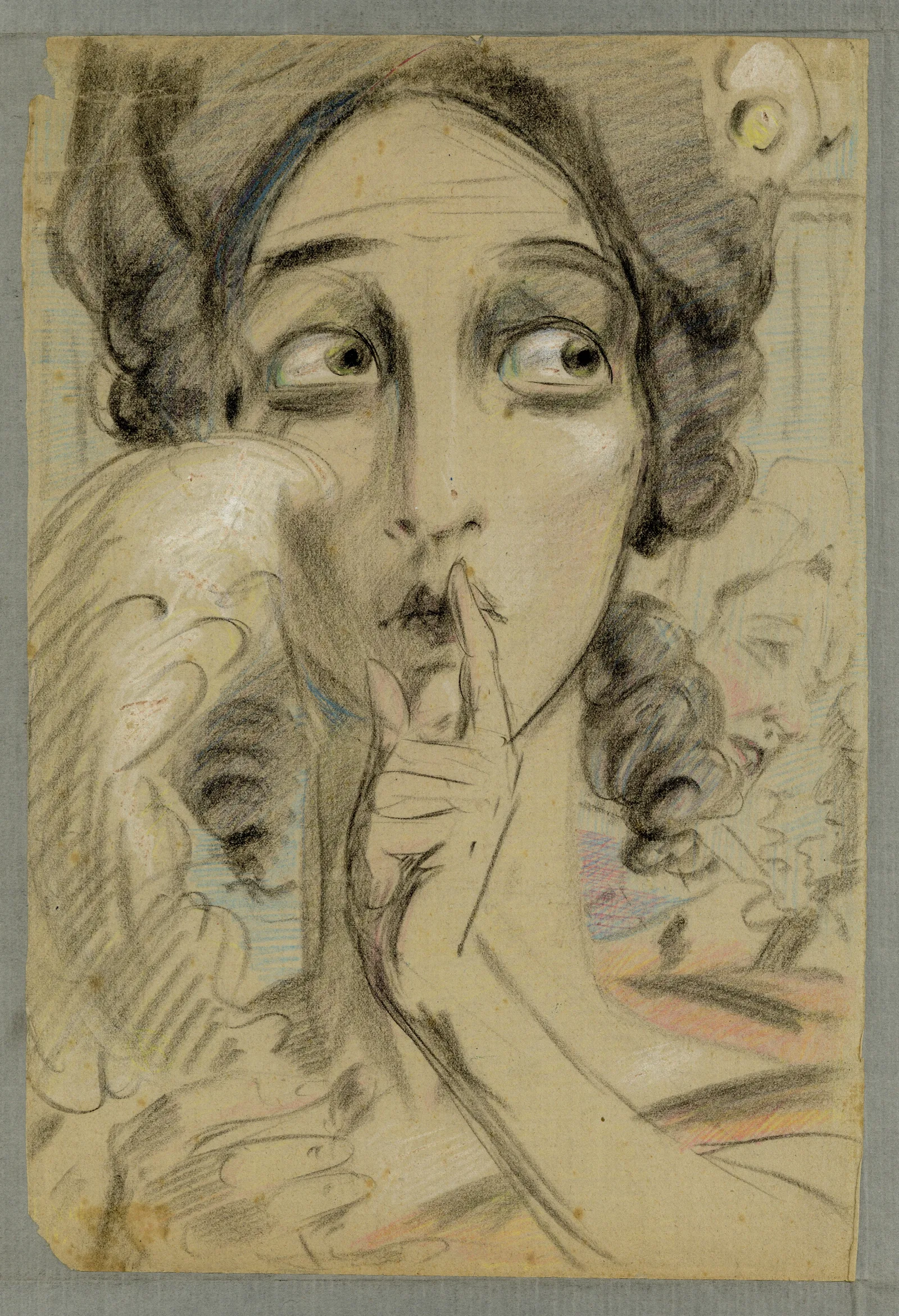Vrouw Die Stilzwijgend Gebaar Maakt Wall Art by Alfred Ost - Canvas Print