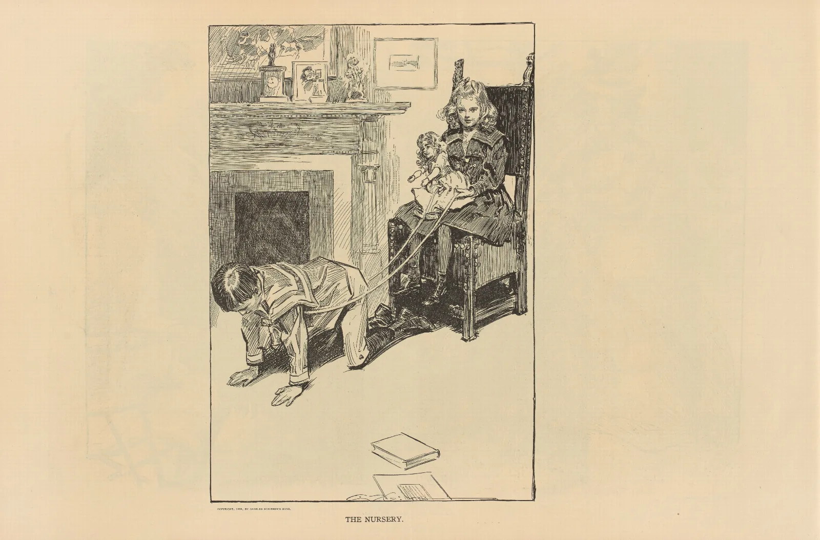 The Nursery 3 Wall Art by Charles Dana Gibson - Canvas Print