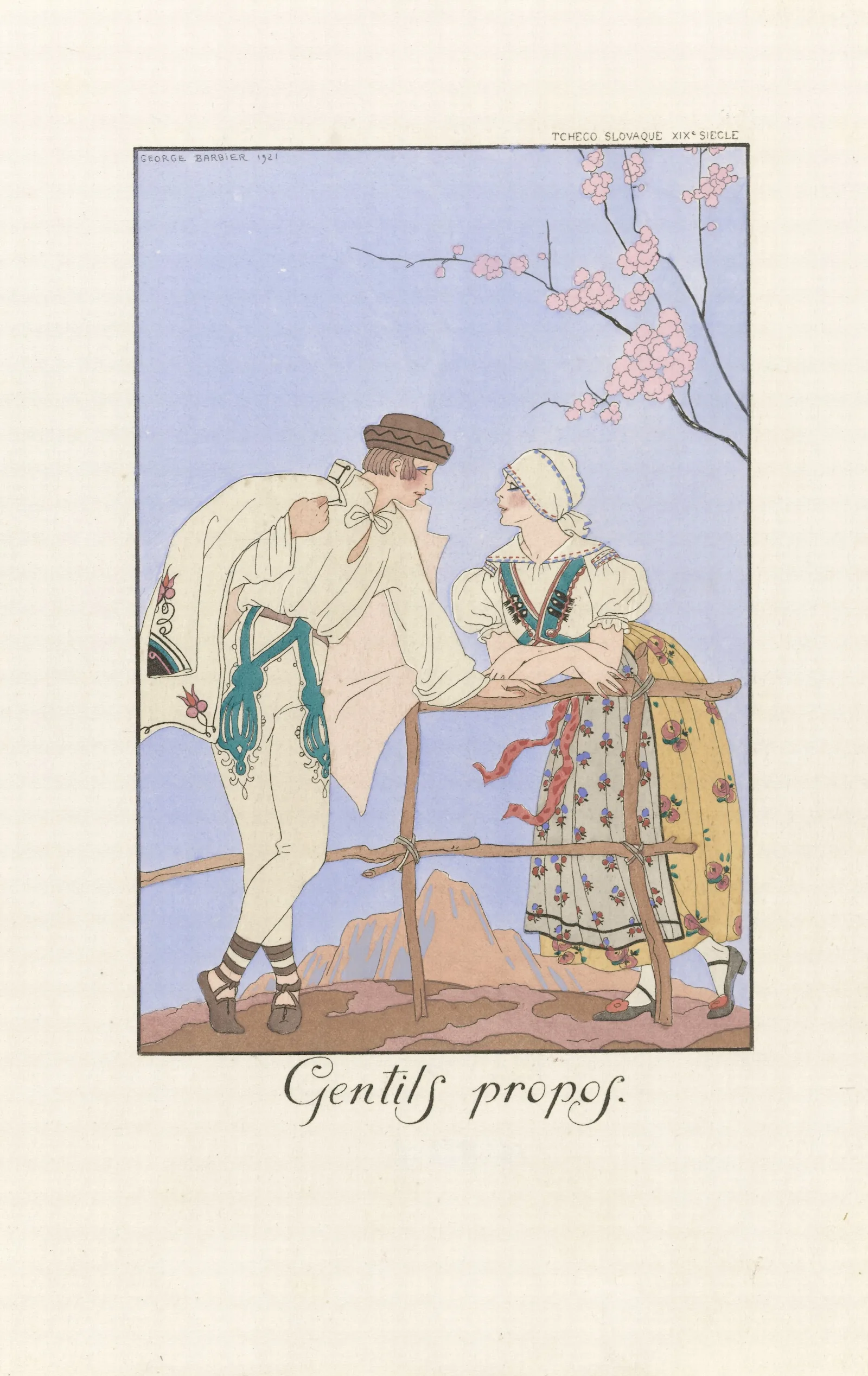 Gentils Propos Wall Art by George Barbier - Canvas Print