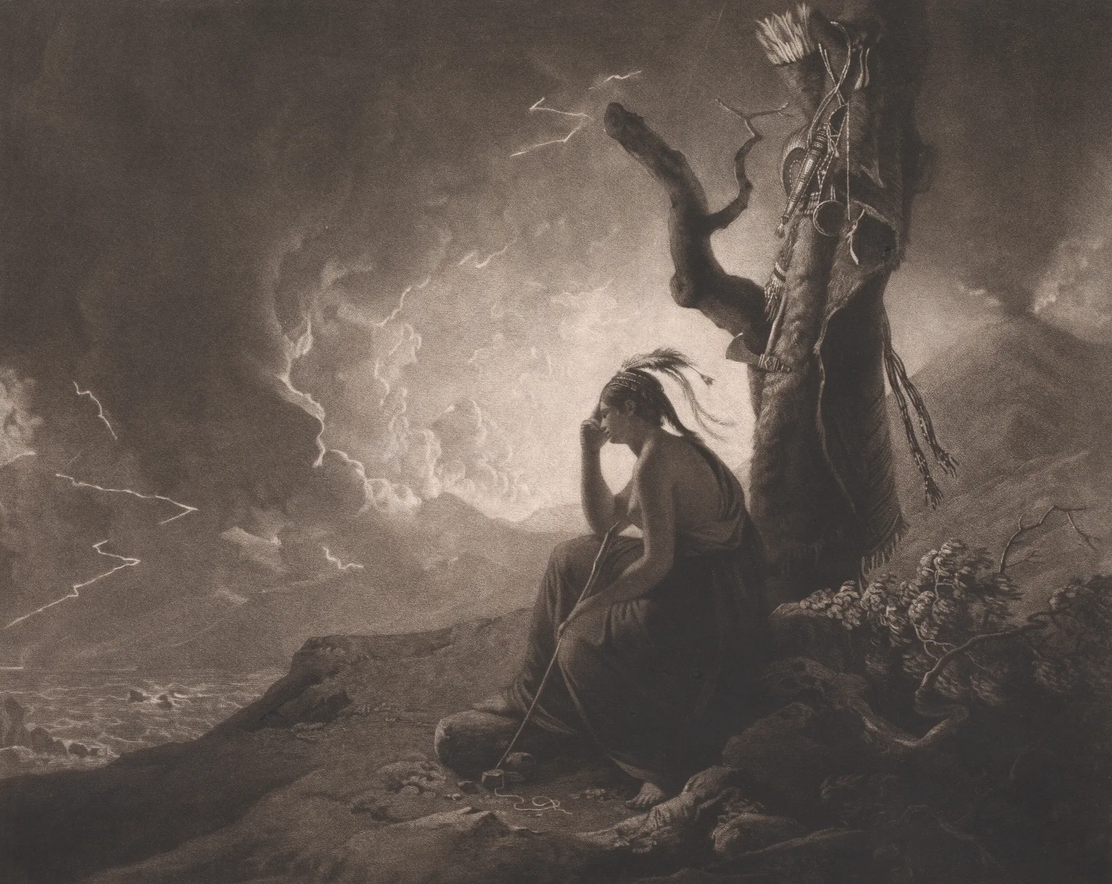 The Indian Widow Wall Art by Joseph Wright of Derby - Canvas Print