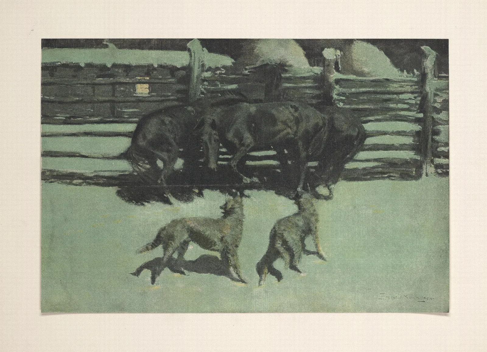 The Call For Help 2 Wall Art by Frederic Remington - Canvas Print