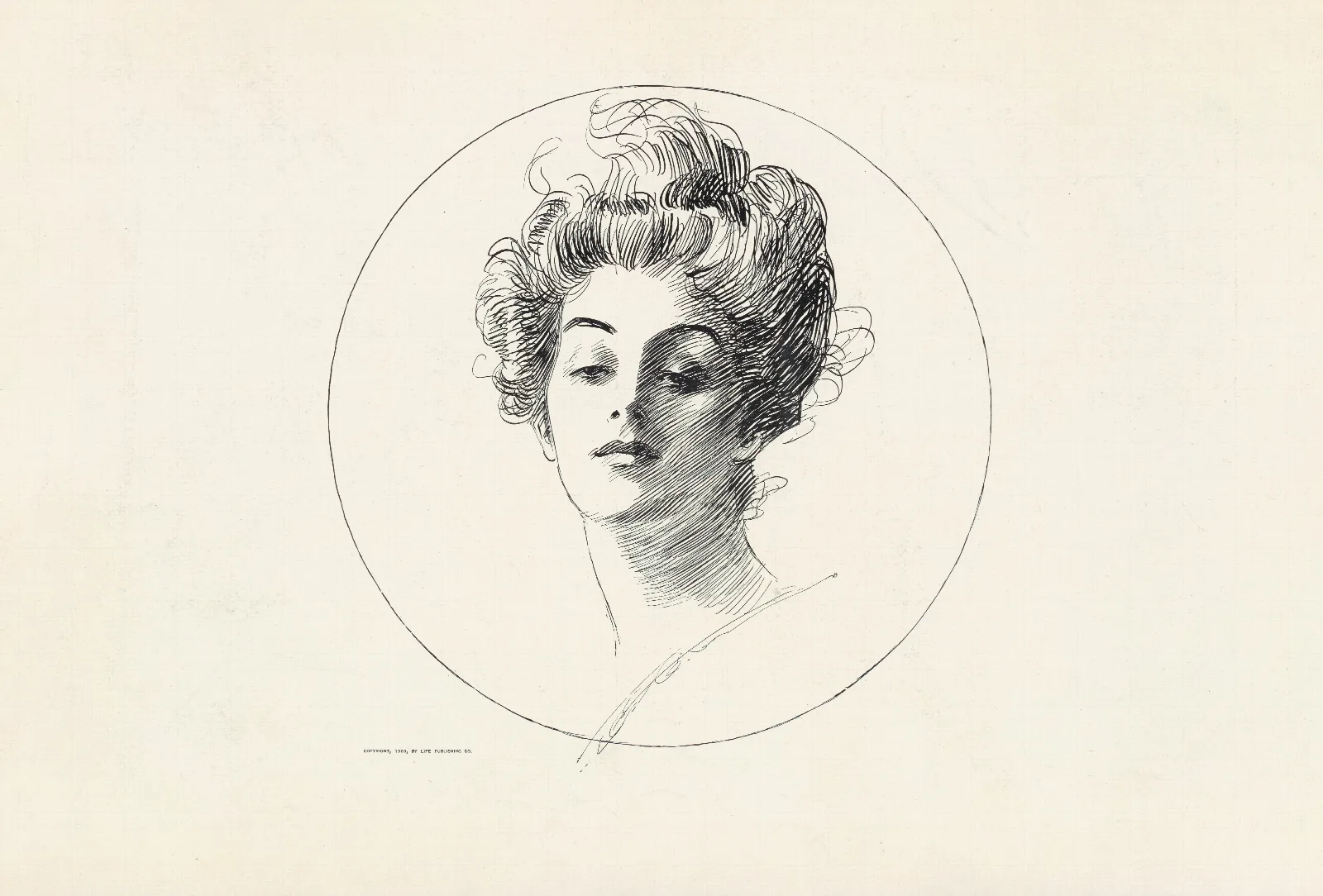 Illustration 212 by Charles Dana Gibson (1900) Wall Art by Charles Dana Gibson - Canvas Print