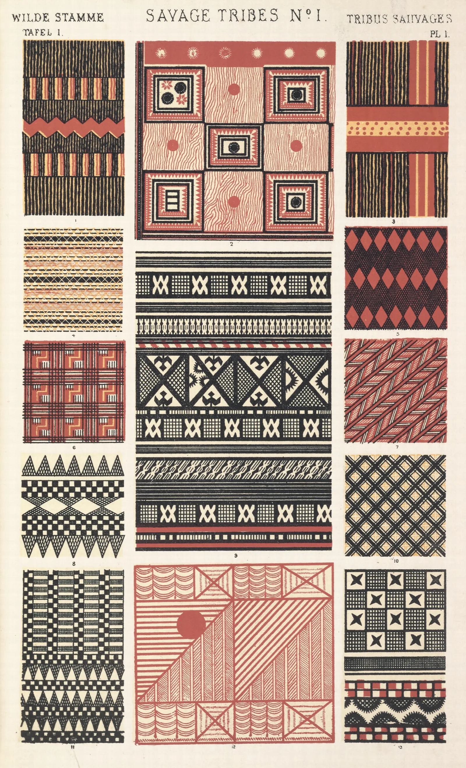 Savage Tribes No 1 Wall Art by Owen Jones - Canvas Print