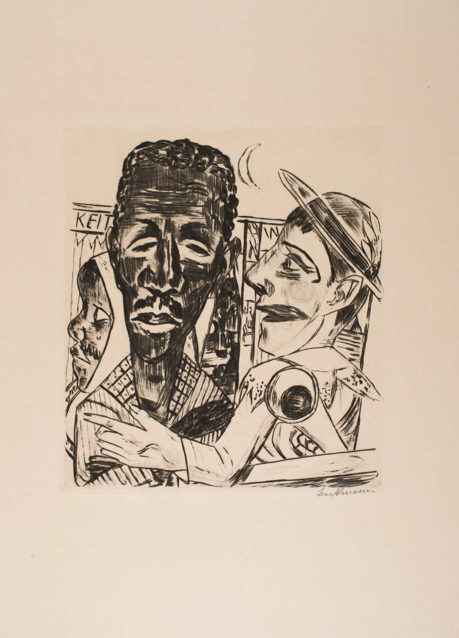 The Negro Plate 6 From The Portfolio Annual Fair 2 Wall Art by Max Beckmann - Canvas Print