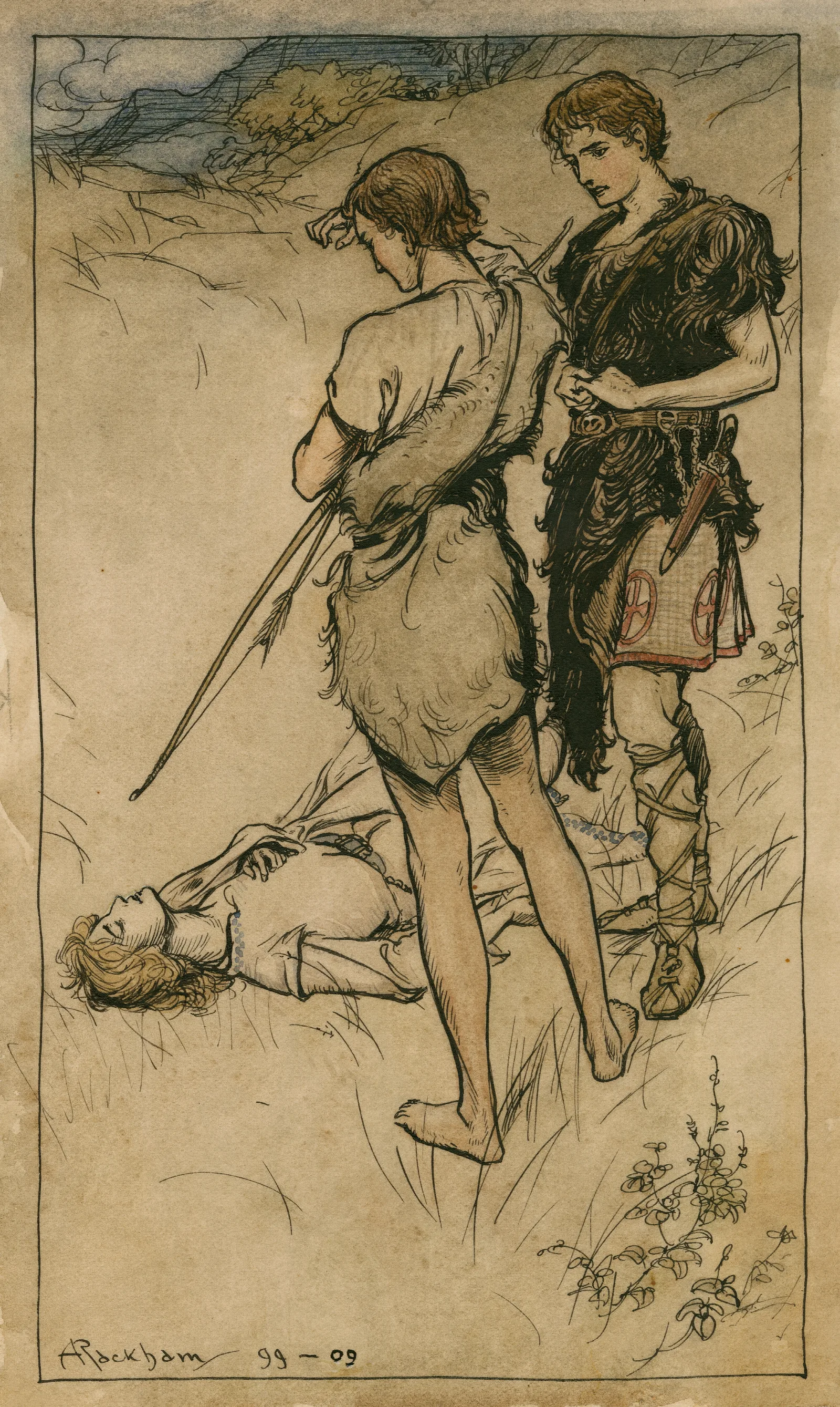 Lament For Imogen Wall Art by Arthur Rackham - Canvas Print