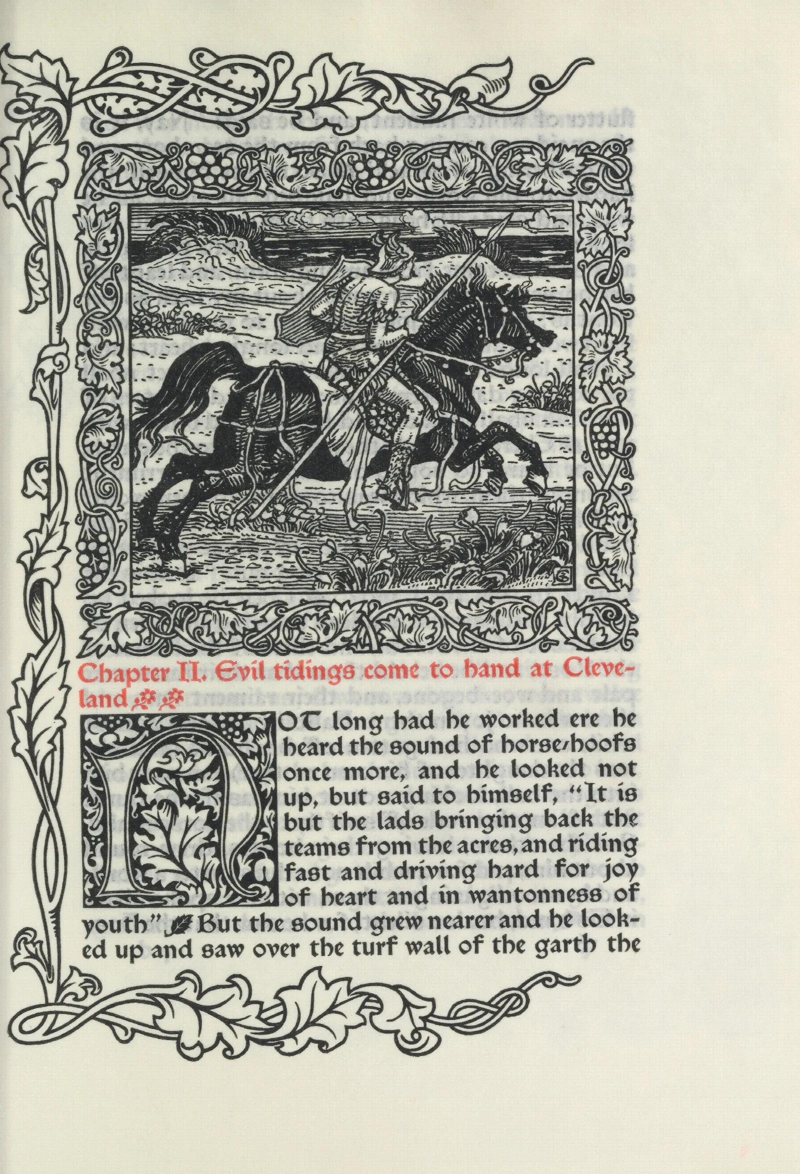 Chapter Ii Evil Tidings Come To Hand At Cleveland Wall Art by Walter Crane - Canvas Print