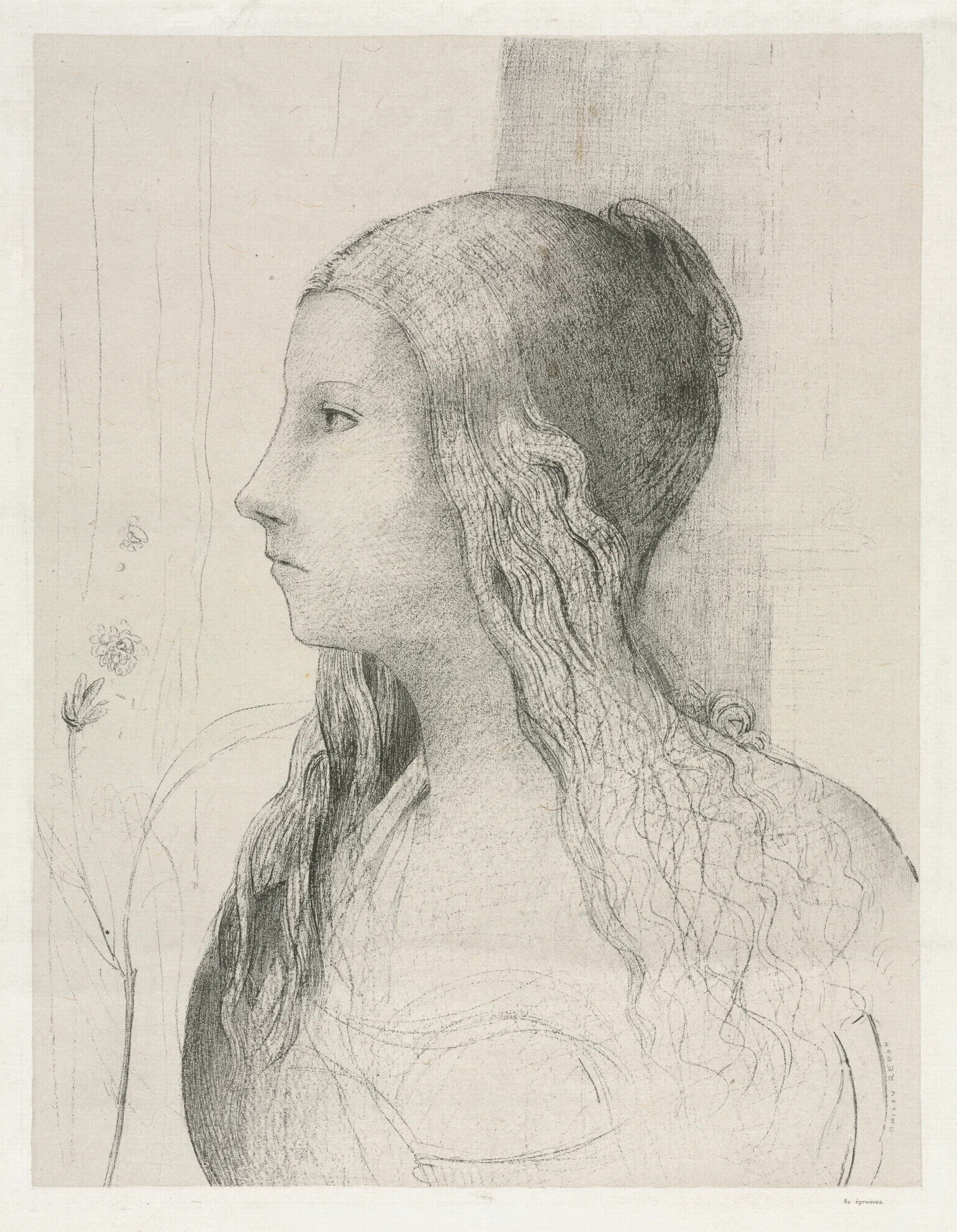 Brunnhilde In Twilight Of The Gods Wall Art by Odilon Redon - Canvas Print