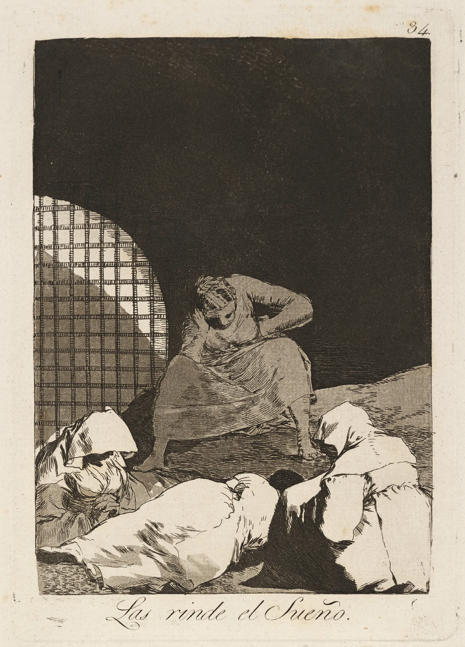 Las Rinde El Sueno Sleep Overcomes Them Wall Art by Francisco de Goya - Canvas Print