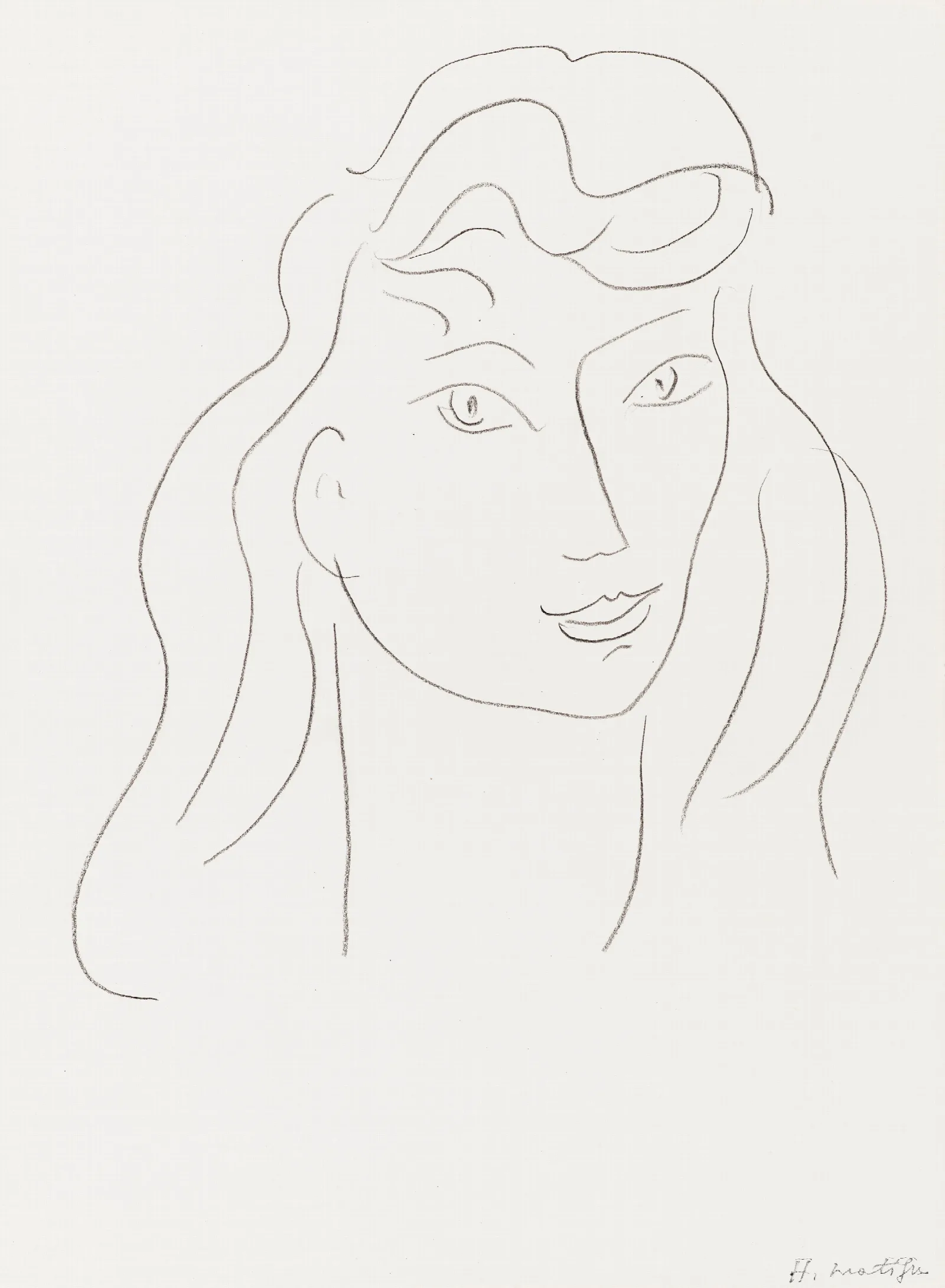 Tete De Jeune Fille 9 Wall Art by Henri Matisse - Canvas Print
