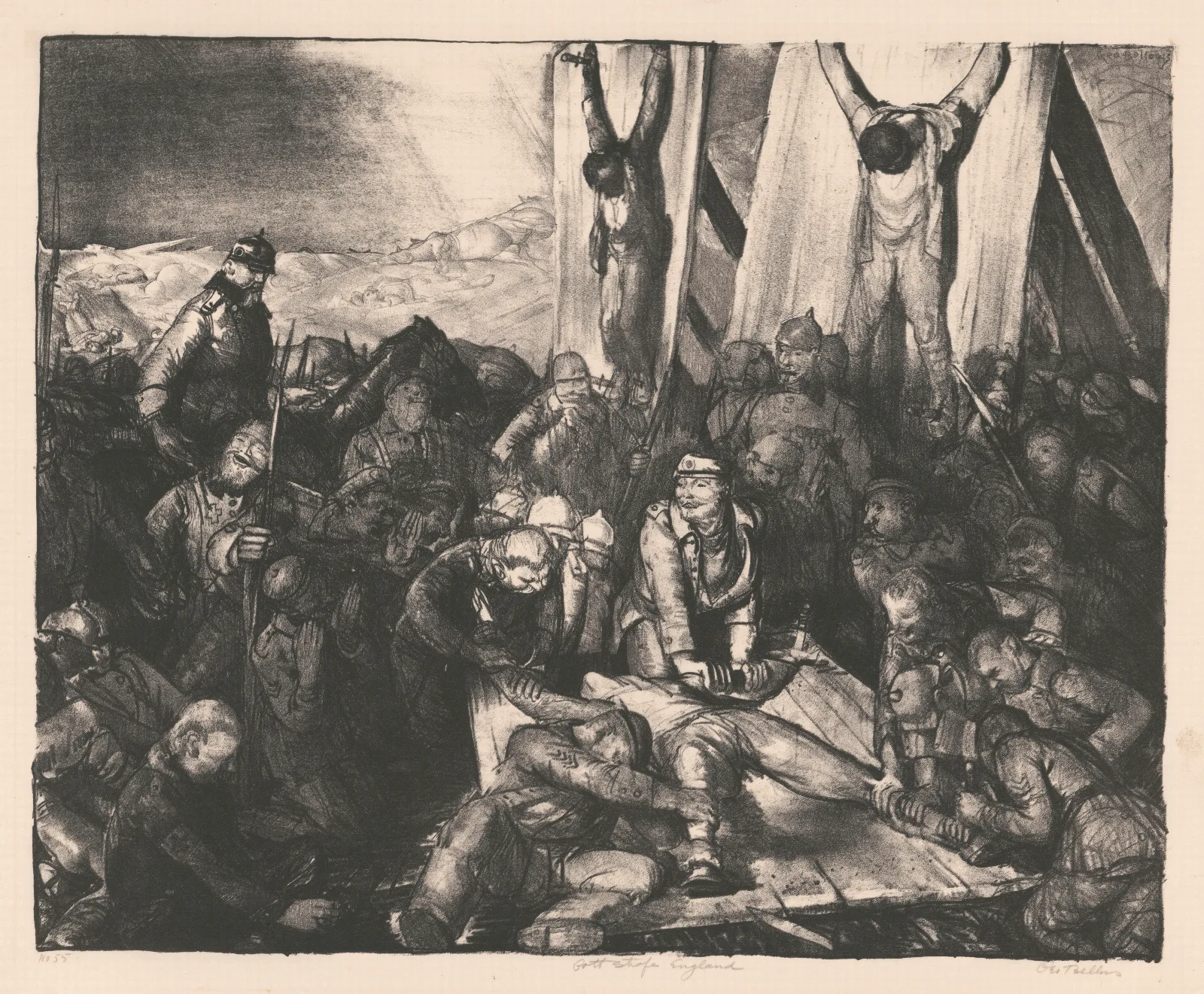 Gott Strafe England Wall Art by George Wesley Bellows - Canvas Print