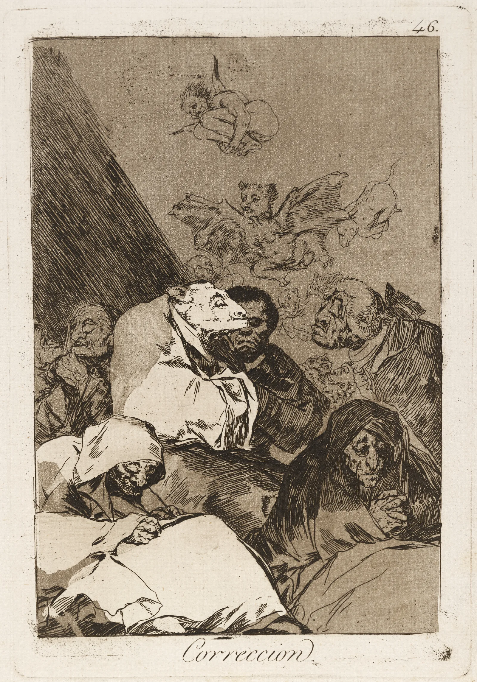 Correccion Correction Wall Art by Francisco de Goya - Canvas Print