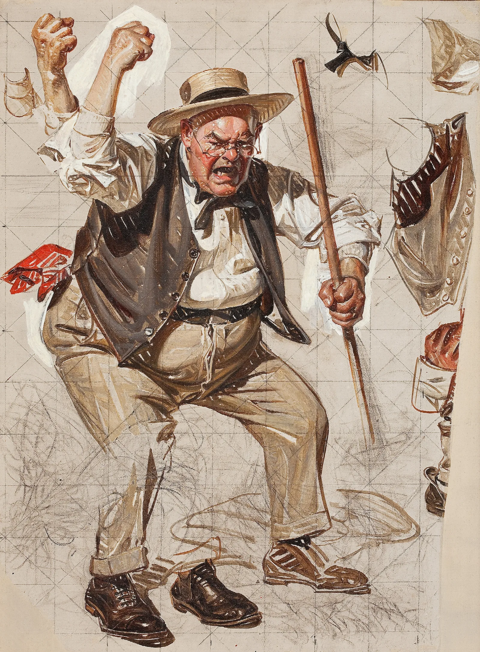Saturday Evening Post Cover Study Wall Art by Joseph Christian Leyendecker - Canvas Print