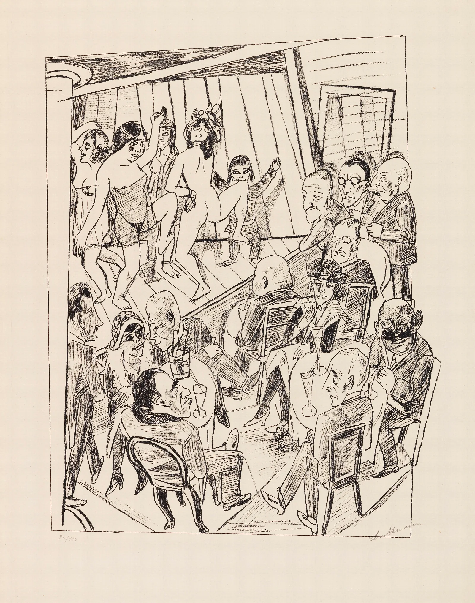Nackttanz Wall Art by Max Beckmann - Canvas Print