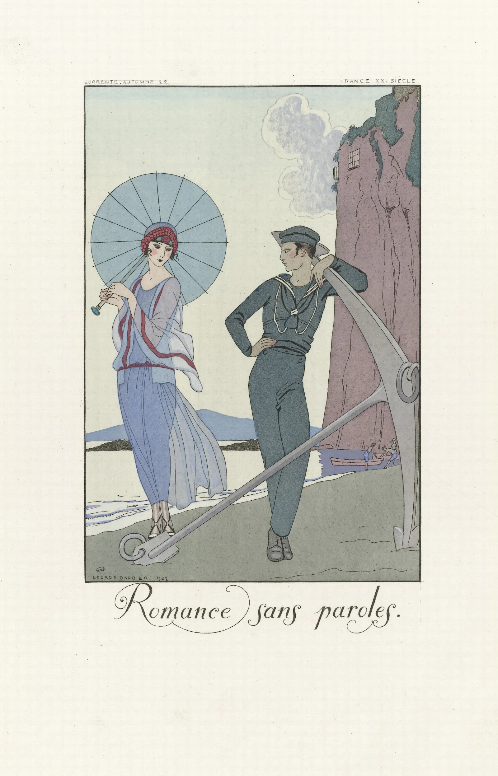 Romance Sans Paroles Wall Art by George Barbier - Canvas Print
