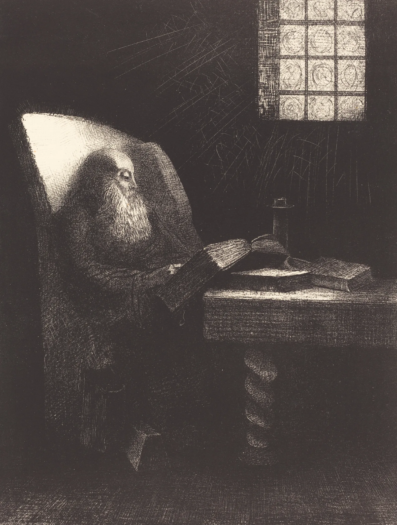 Le Liseur The Reader Wall Art by Odilon Redon - Canvas Print