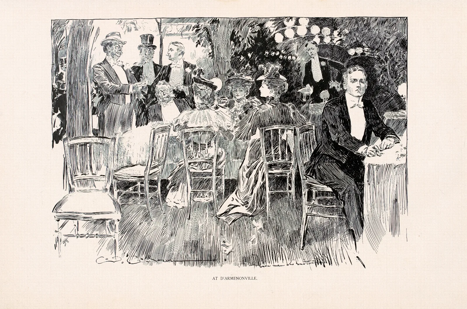 At Darmenonville Wall Art by Charles Dana Gibson - Canvas Print