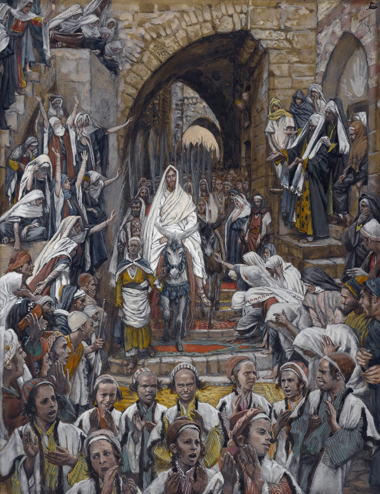 The Procession In The Streets Of Jerusalem Wall Art by James Tissot - Canvas Print