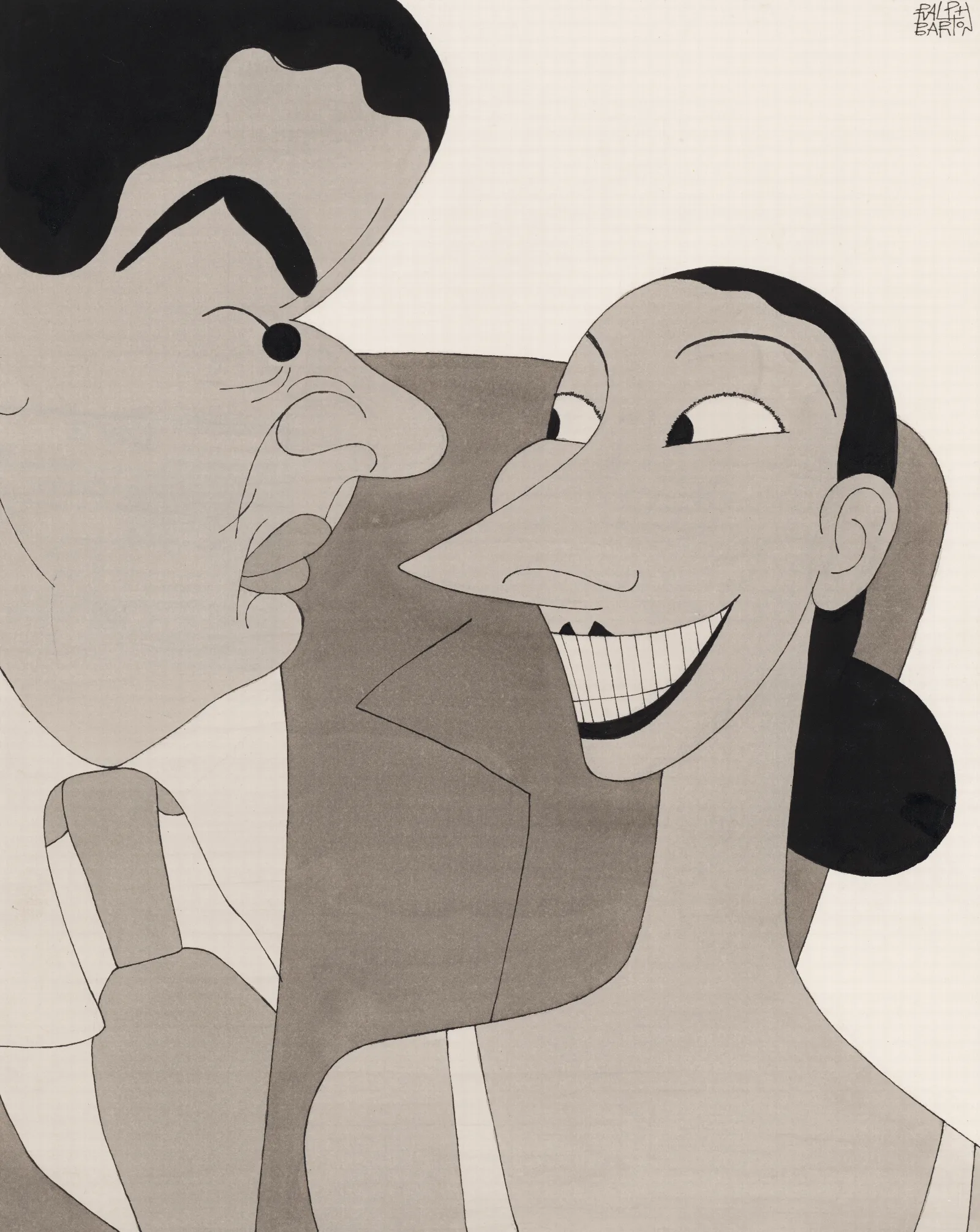 Alfred Lunt And Lynn Fontanne Wall Art by Ralph Barton - Canvas Print