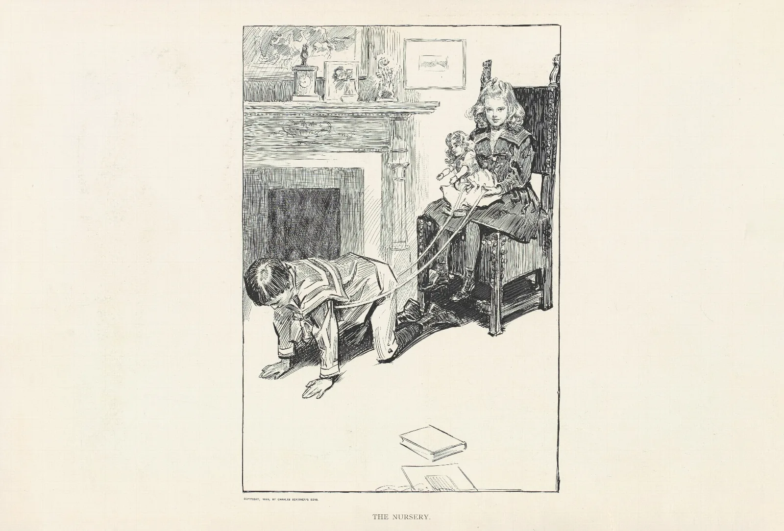 The Nursery 2 Wall Art by Charles Dana Gibson - Canvas Print