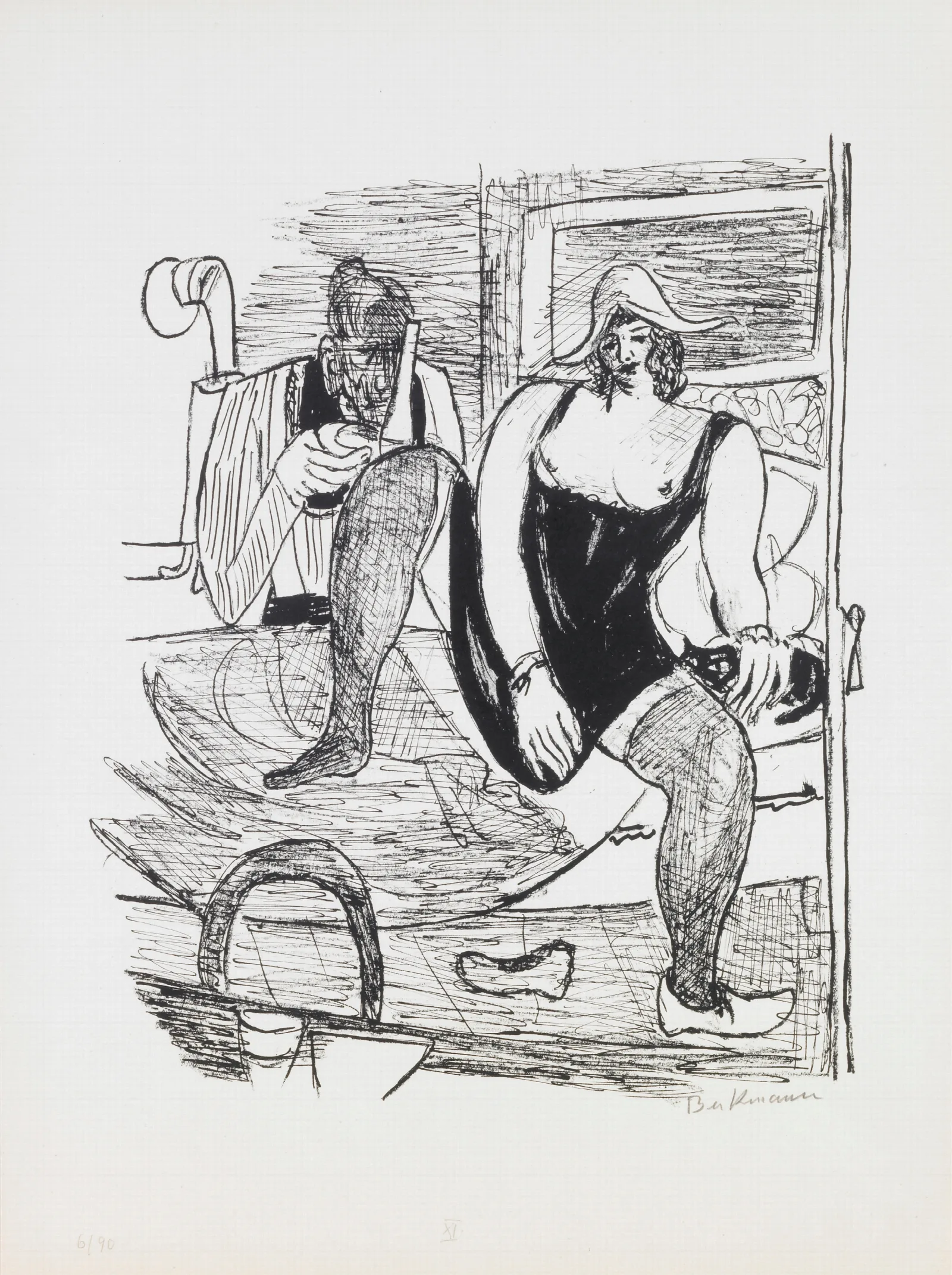 Morning Plate 11 From The Portfolio Day And Dream Wall Art by Max Beckmann - Canvas Print