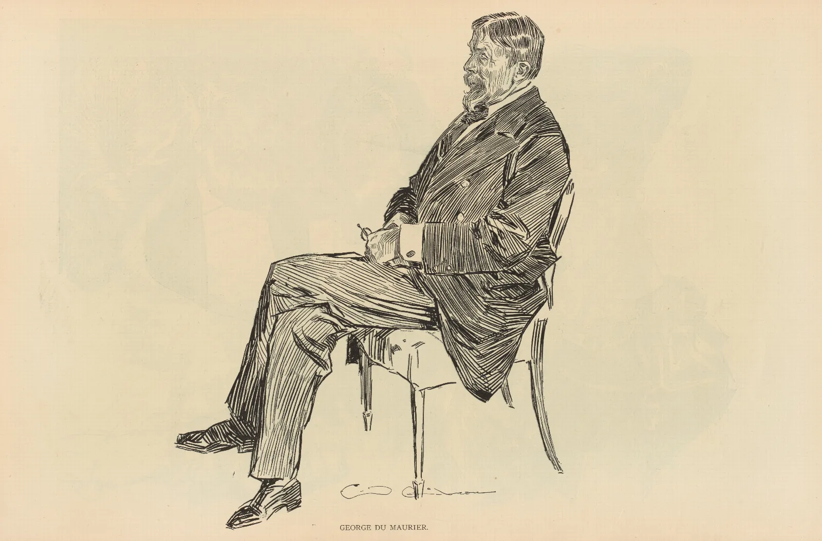 George Du Maurier 2 Wall Art by Charles Dana Gibson - Canvas Print