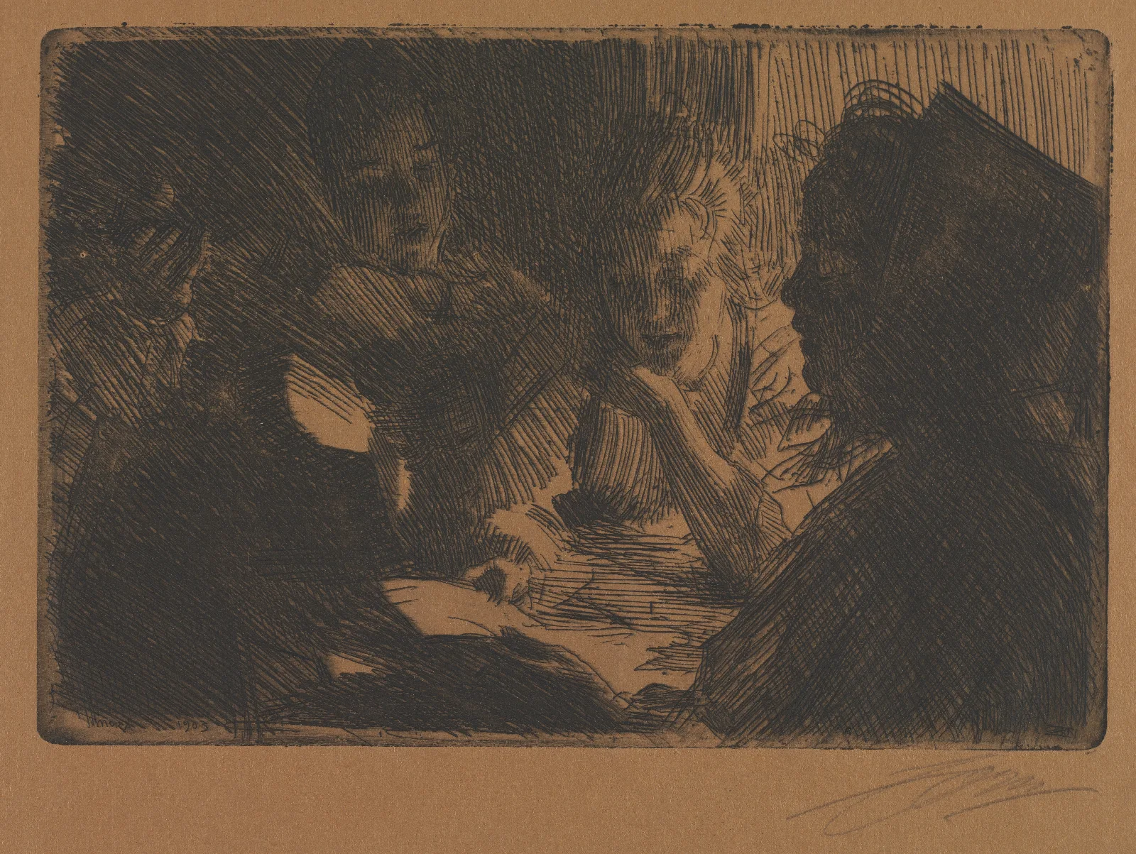 The New Ballad Wall Art by Anders Zorn - Canvas Print