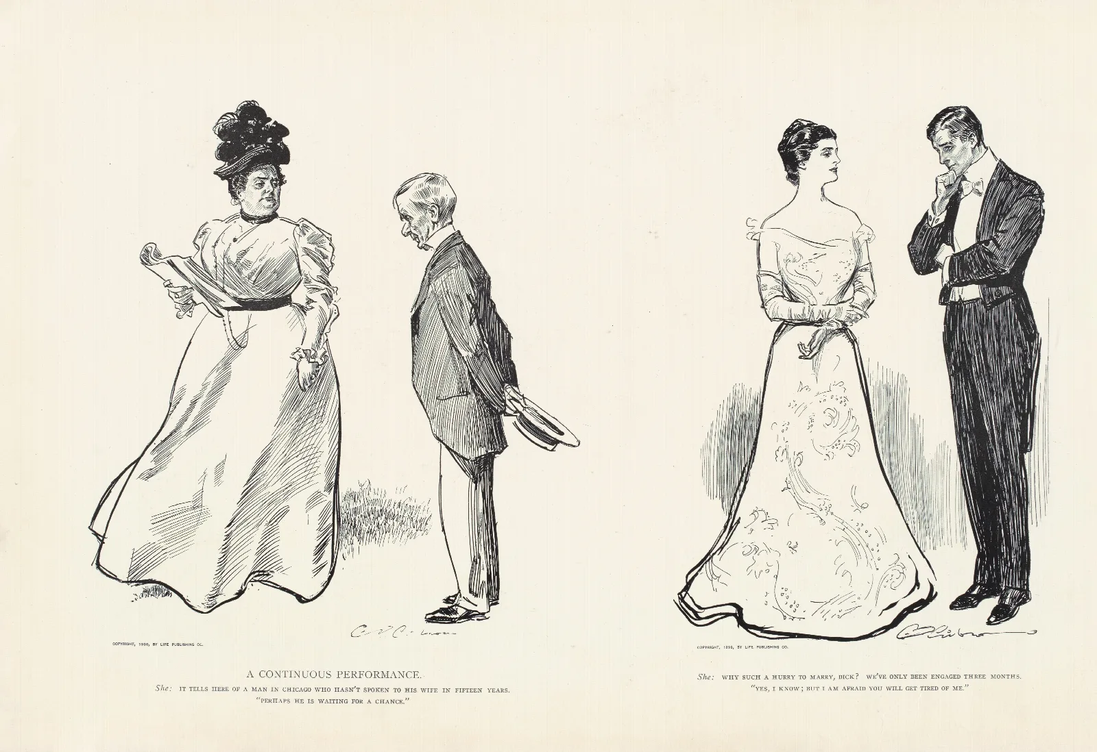 A Continous Performance Wall Art by Charles Dana Gibson - Canvas Print