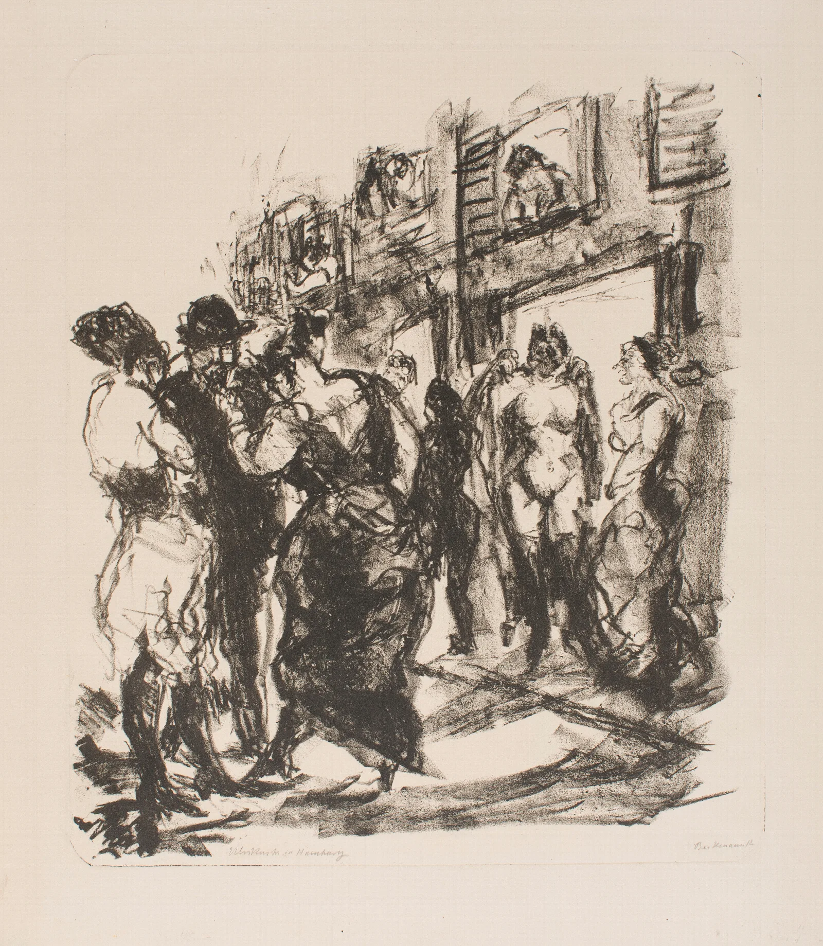 Ulrikus Street In Hamburg Wall Art by Max Beckmann - Canvas Print