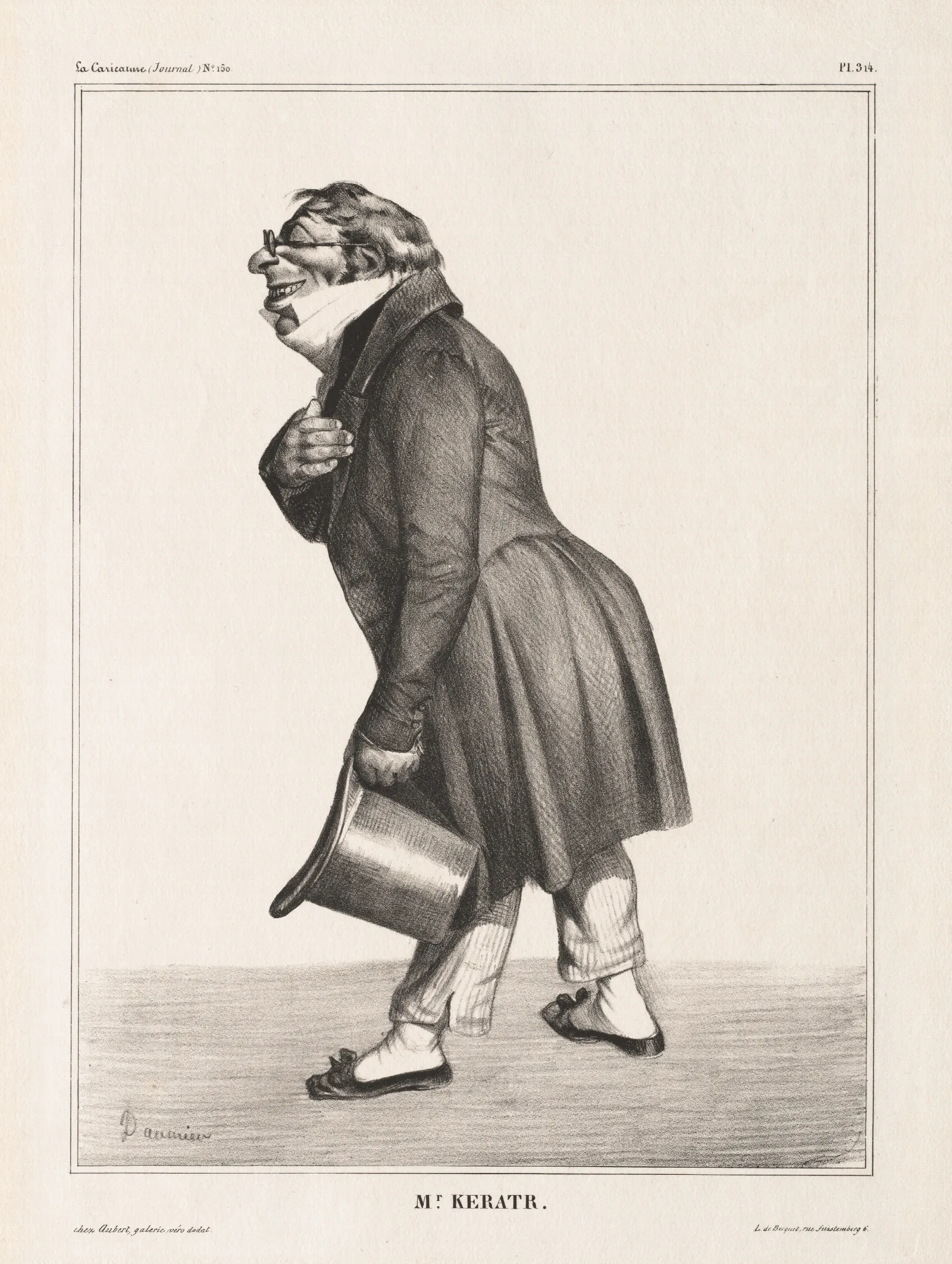 Mr Keratr Wall Art by Honoré Daumier - Canvas Print
