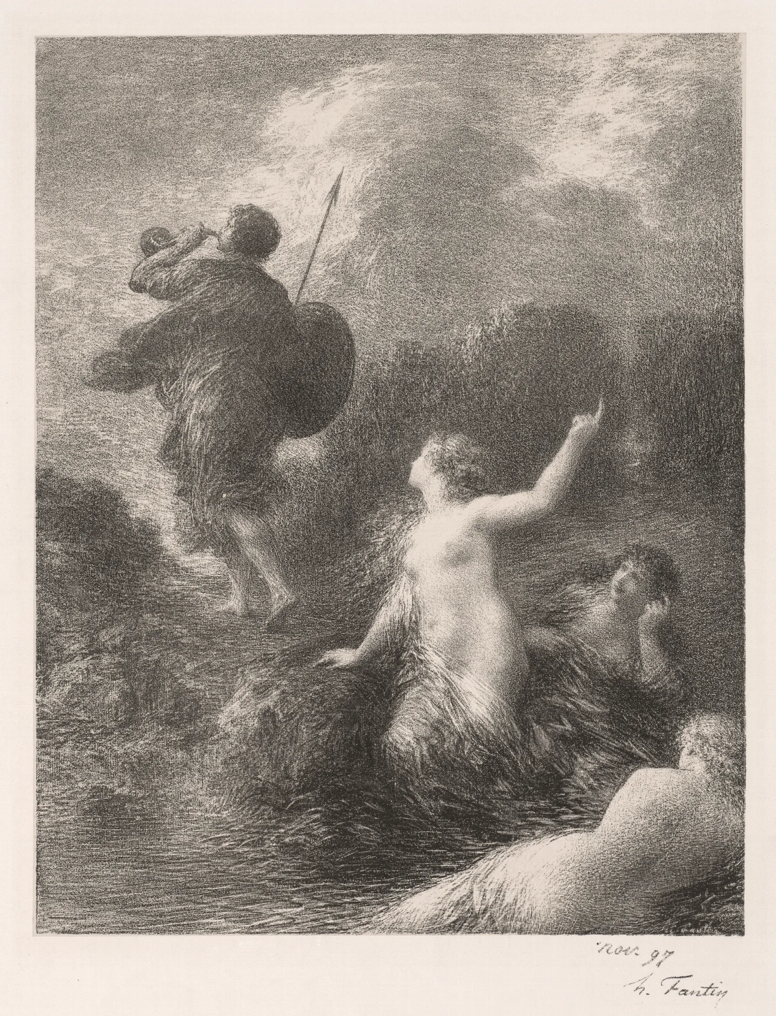 Goetterdaemmerung Siegfried Et Les Filles Wall Art by Henri Fantin-Latour - Canvas Print