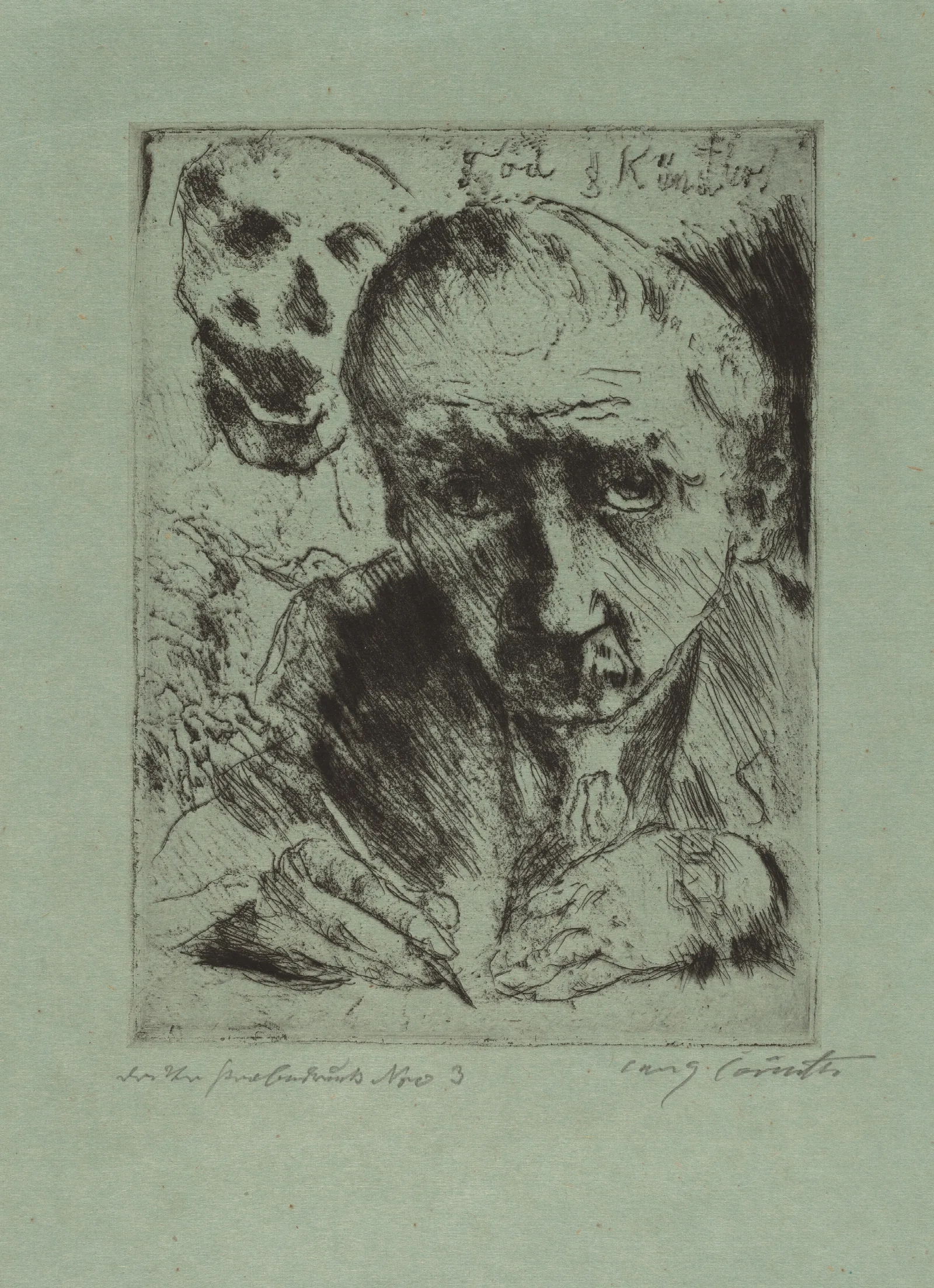 Tod Und Kunstler Death And The Artist 2 Wall Art by Lovis Corinth - Canvas Print