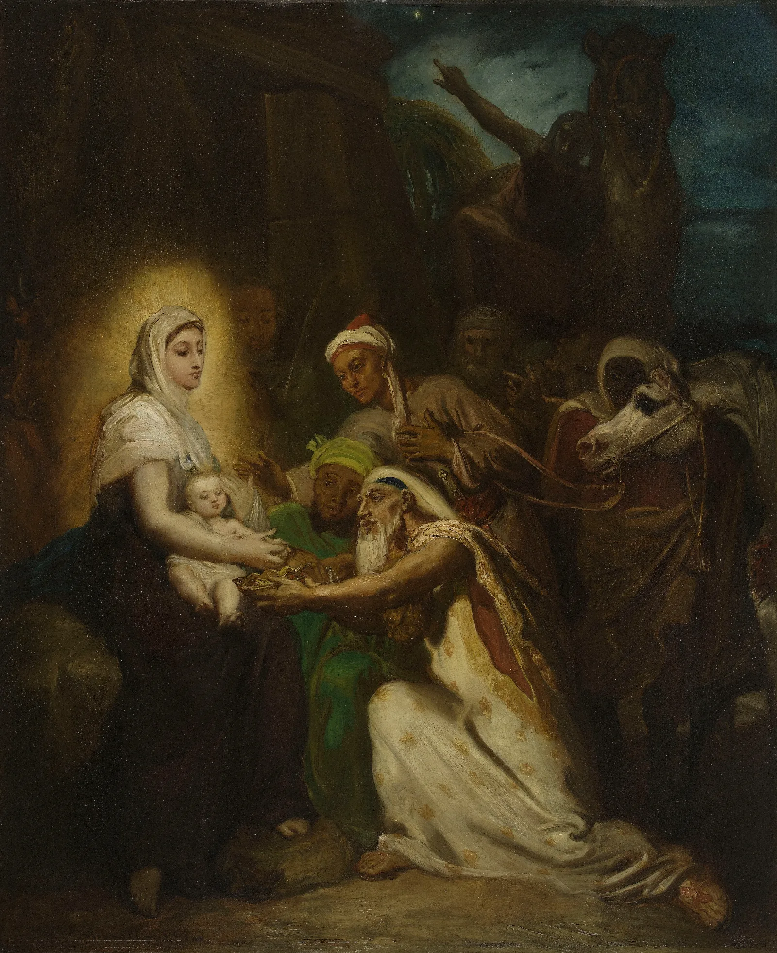 Ladoration Des Mages 2 Wall Art by Théodore Chassériau - Canvas Print