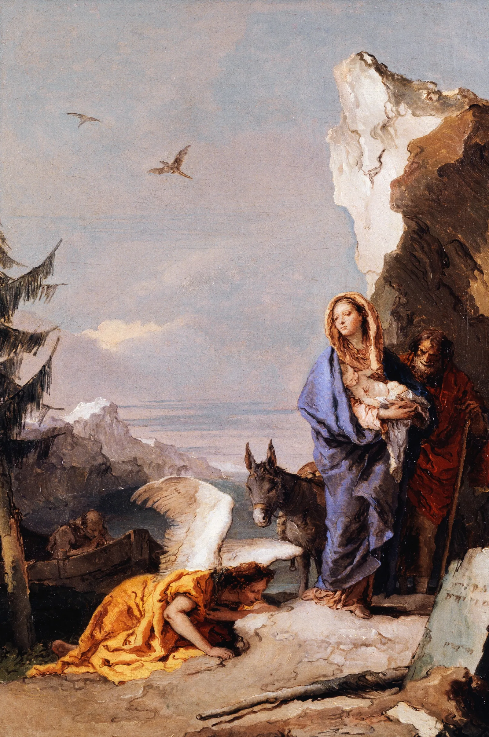 The Flight Into Egypt 3 Wall Art by Giovanni Battista Tiepolo - Canvas Print