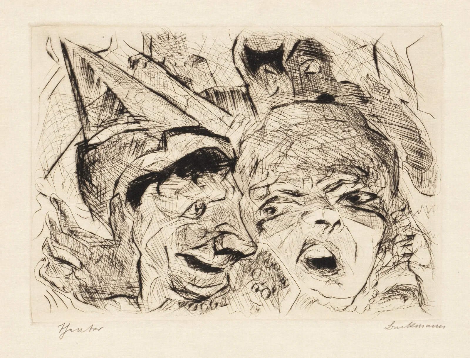 Gesichter Pl 14 Wall Art by Max Beckmann - Canvas Print