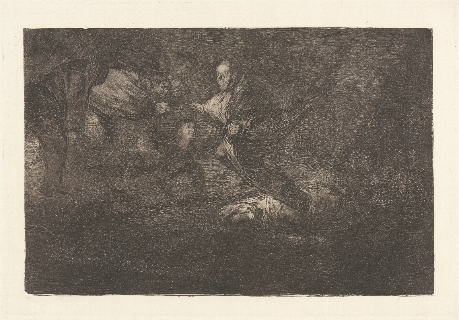God Creates Them And They Join Up Together Dios Los Cria Y Ellos Se Juntan Wall Art by Francisco de Goya - Canvas Print