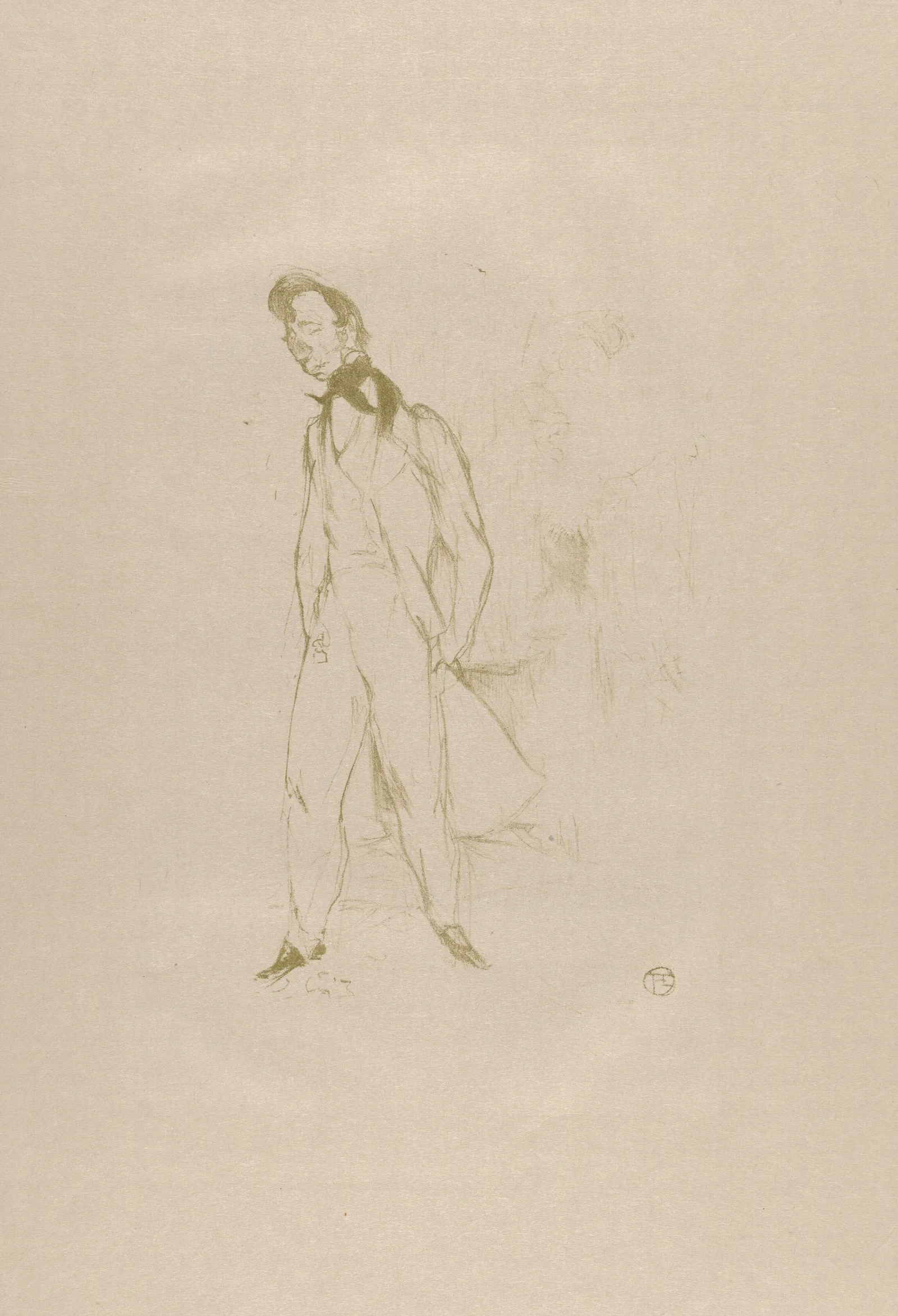 Adolphe The Sad Young Man Wall Art by Henri de Toulouse-Lautrec - Canvas Print