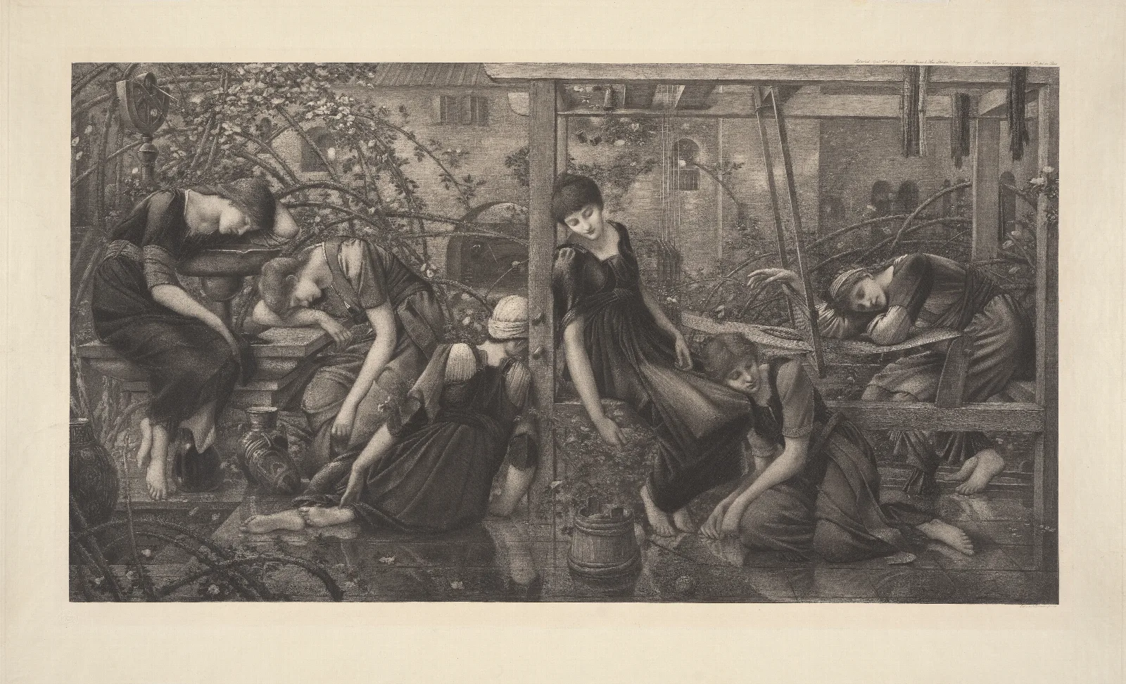 The Garden Court 2 Wall Art by Sir Edward Coley Burne-Jones - Canvas Print