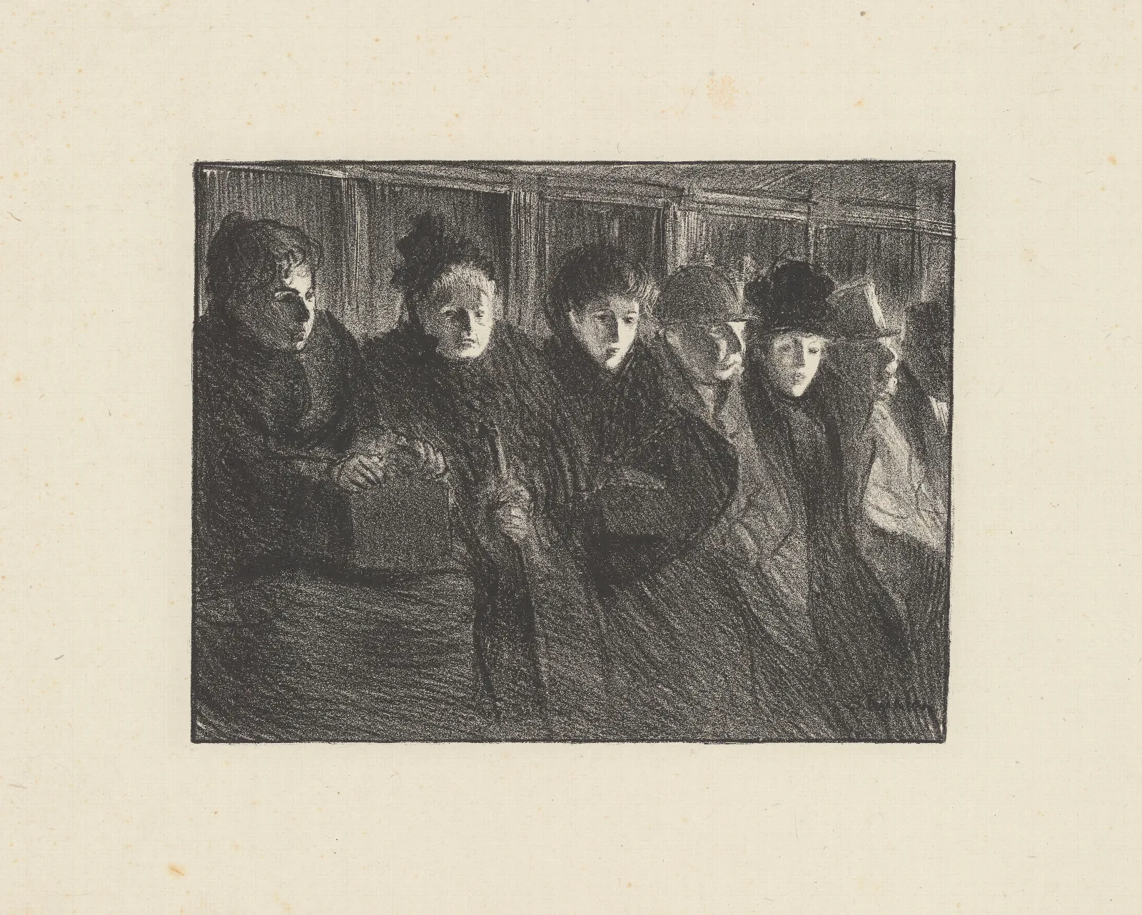 Interieur De Tramway Wall Art by Théophile Alexandre Steinlen - Canvas Print