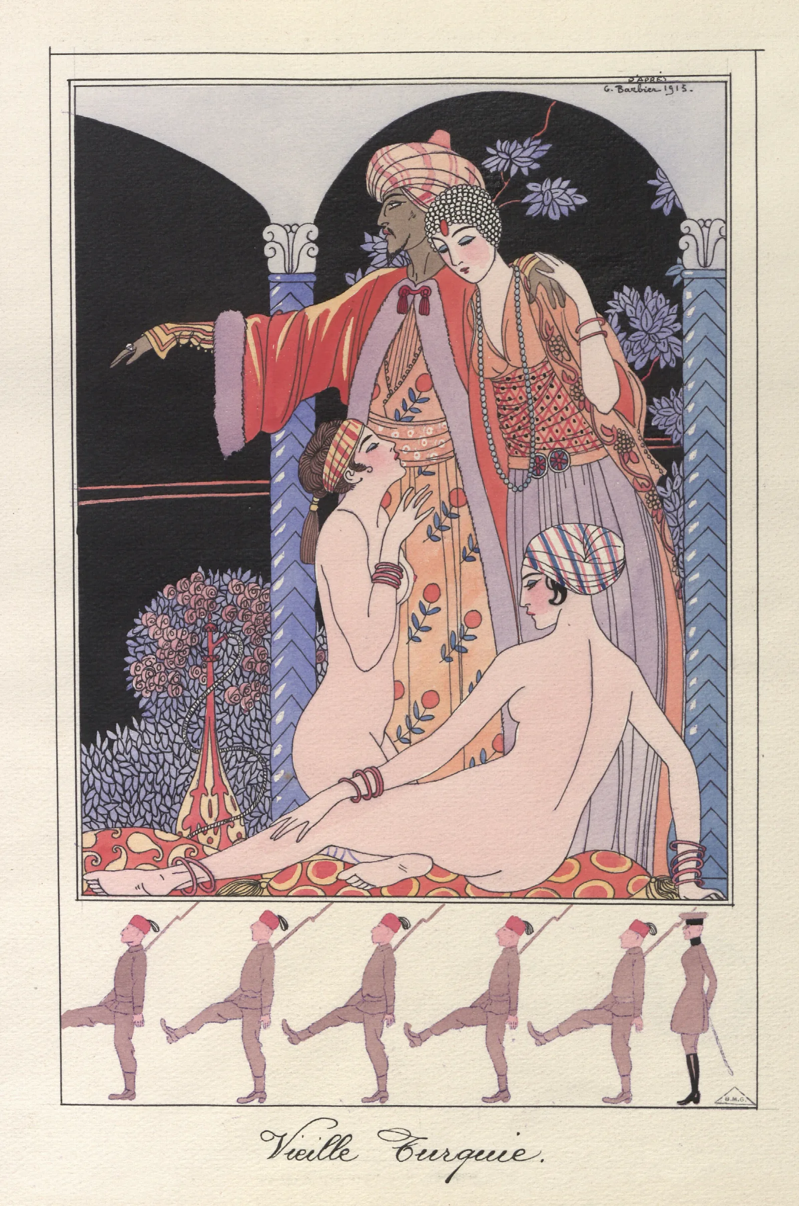 Vieille Turquie Dans Le Serail Wall Art by George Barbier - Canvas Print